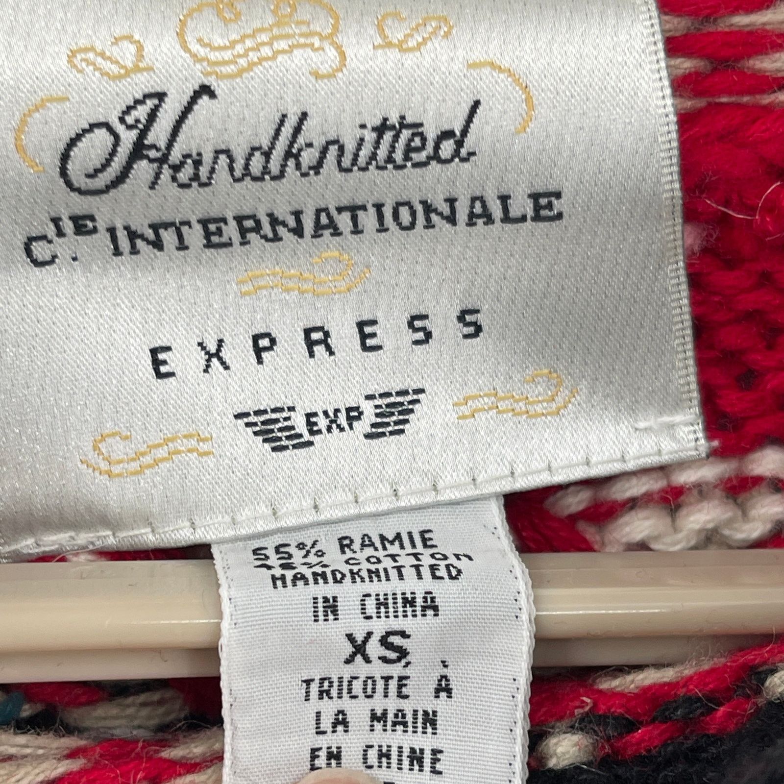 Express Express Vintage 80 Hand Knit Floral Sweater Oversized XS S M Size S / US 4 / IT 40 - 7 Thumbnail