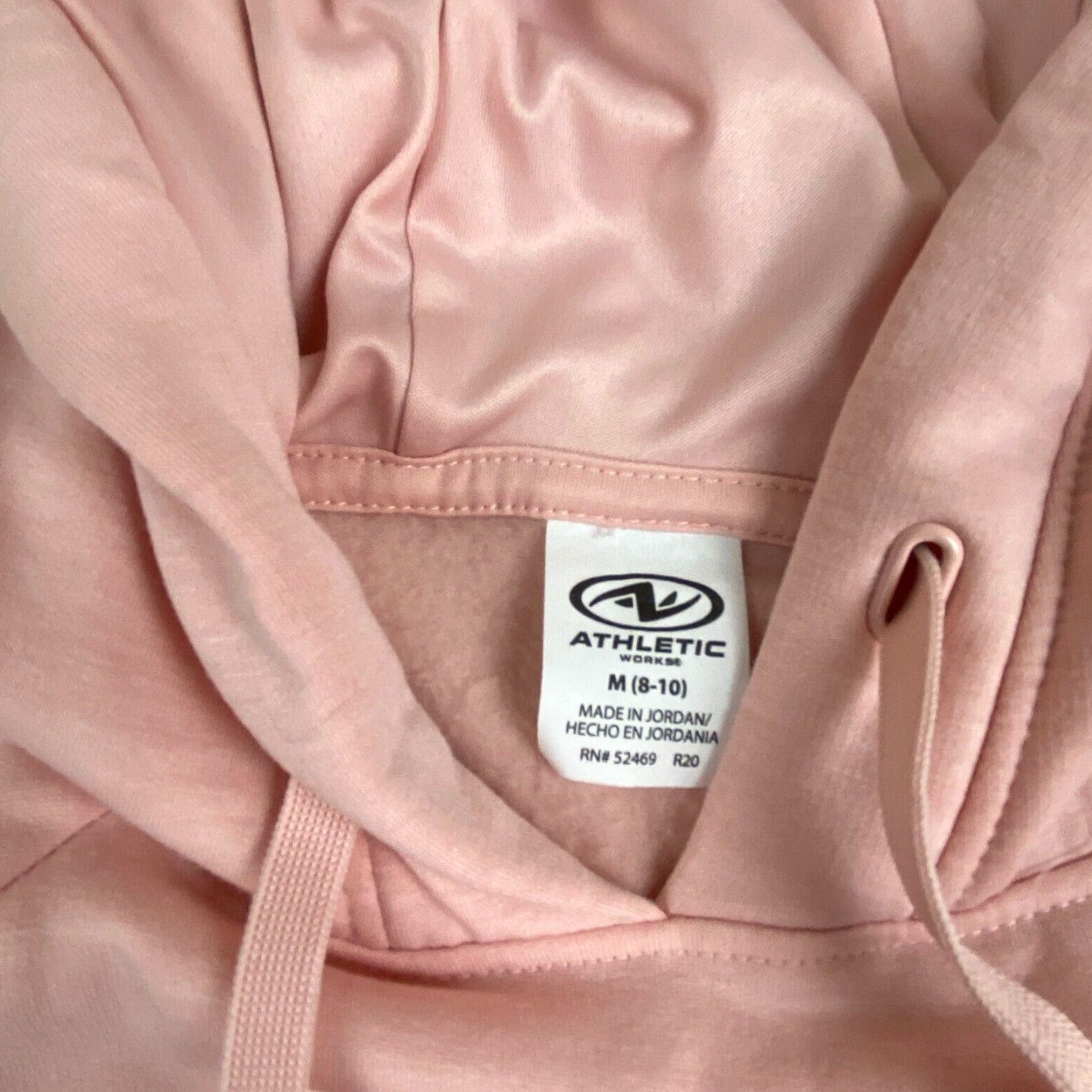 Athletic Works Athletic Works Womens Hoodie Sweatshirt Medium Pink Front Pocket Soft Ladies Hoodie Size M / US 6-8 / IT 42-44 - 3 Thumbnail