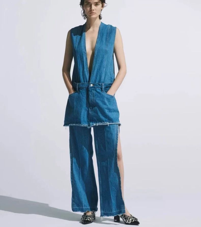 Rick Owens Toga Pulla Reconstructed Denim Jeans-2508 Size US 40 / EU 56 - 7 Thumbnail