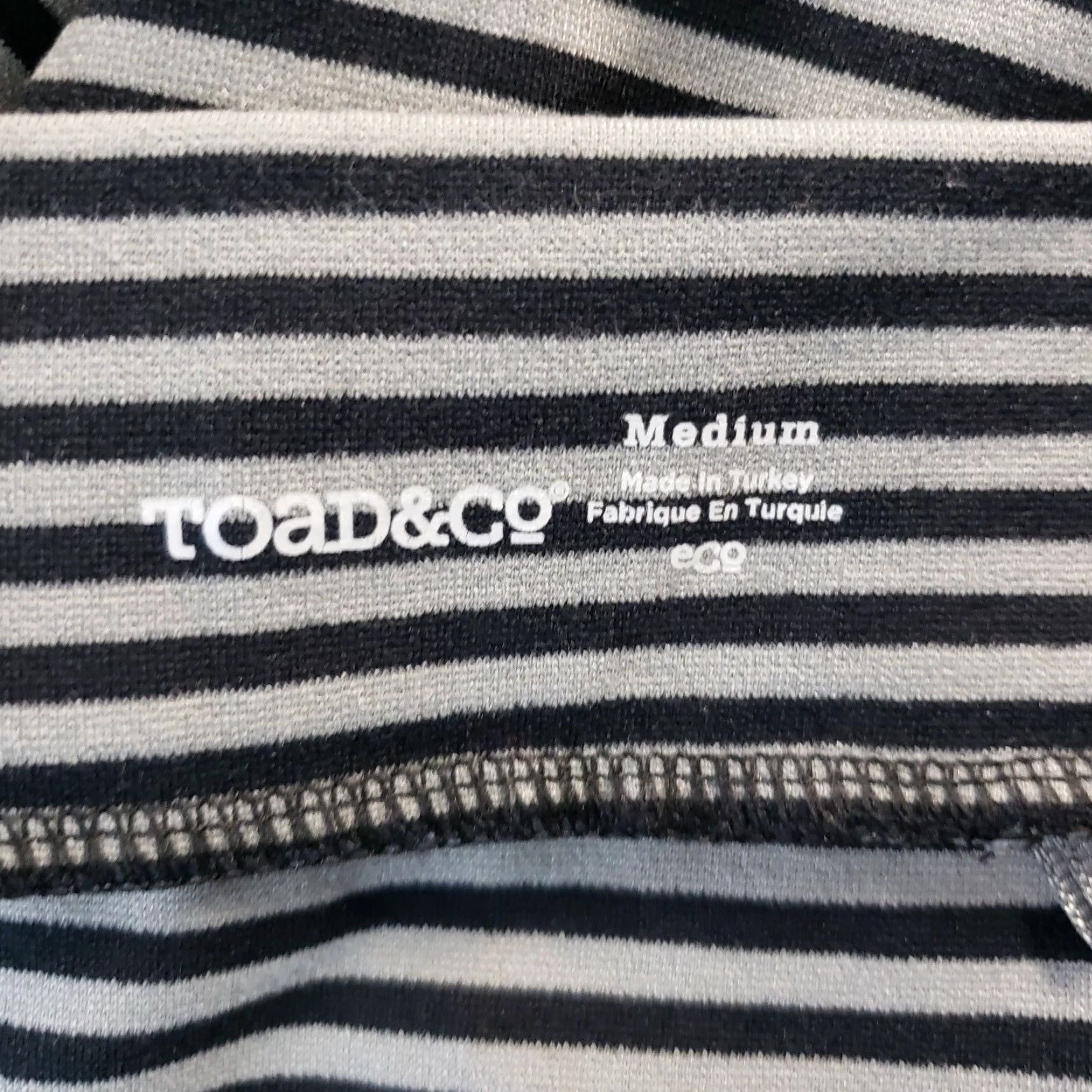 Toad&Co Toad&Co Womens Pencil Skirt Sz Medium Black Gray Stripe Tencel Blend Pull On Size 32" / US 10 / IT 46 - 4 Thumbnail