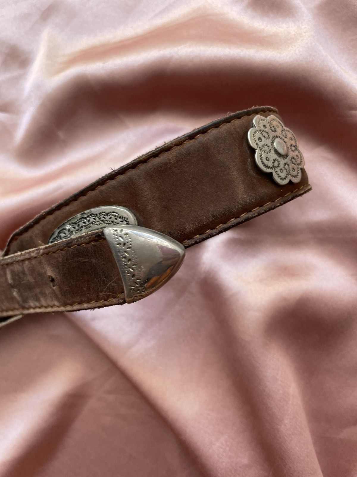 Vintage Vintage leather belt Size ONE SIZE - 7 Thumbnail