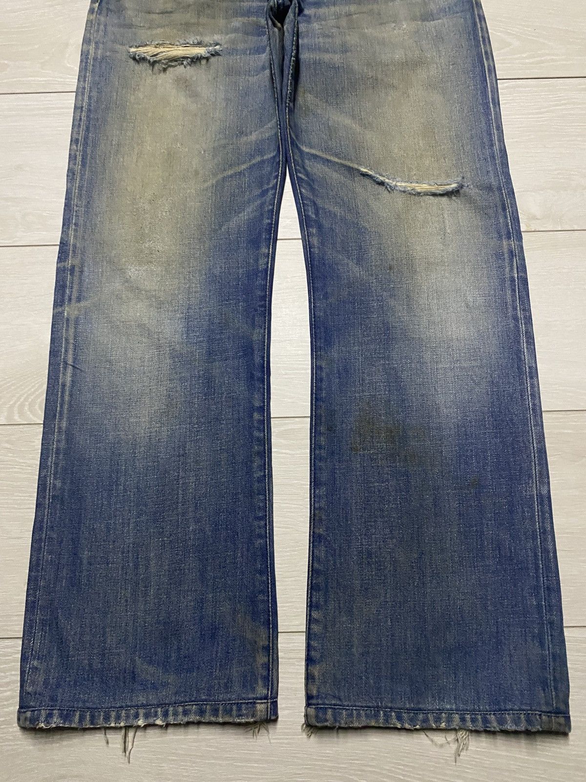 A-COLD-WALL* × Diesel Vintage Diesel Industry Mud Wash Wide Leg Baggy Jeans Size US 31 - 5 Thumbnail