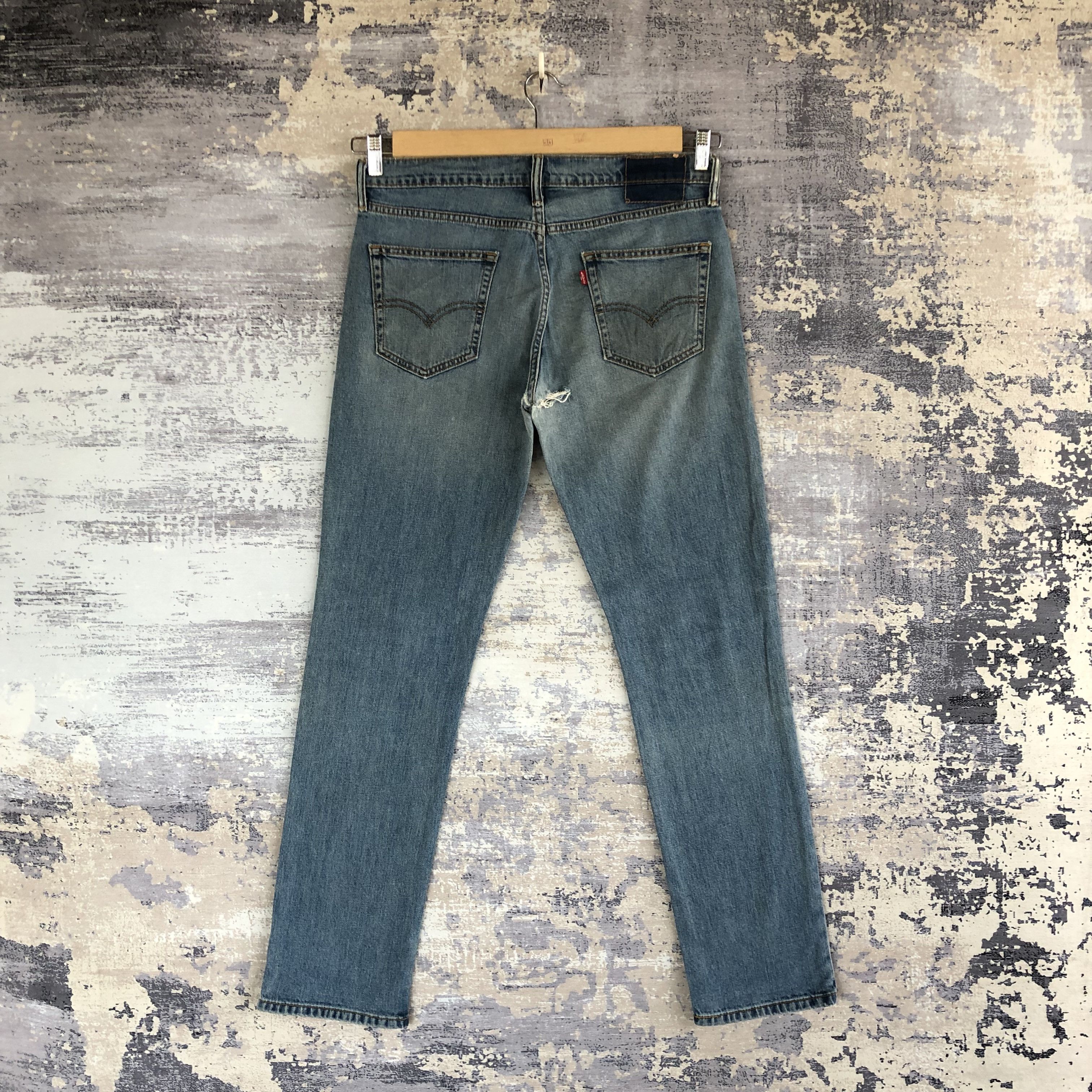 Levi's Vintage Y2K Levis Distressed Jeans Levi's 511 Faded Denim Size US 34 / EU 50 - 2 Thumbnail