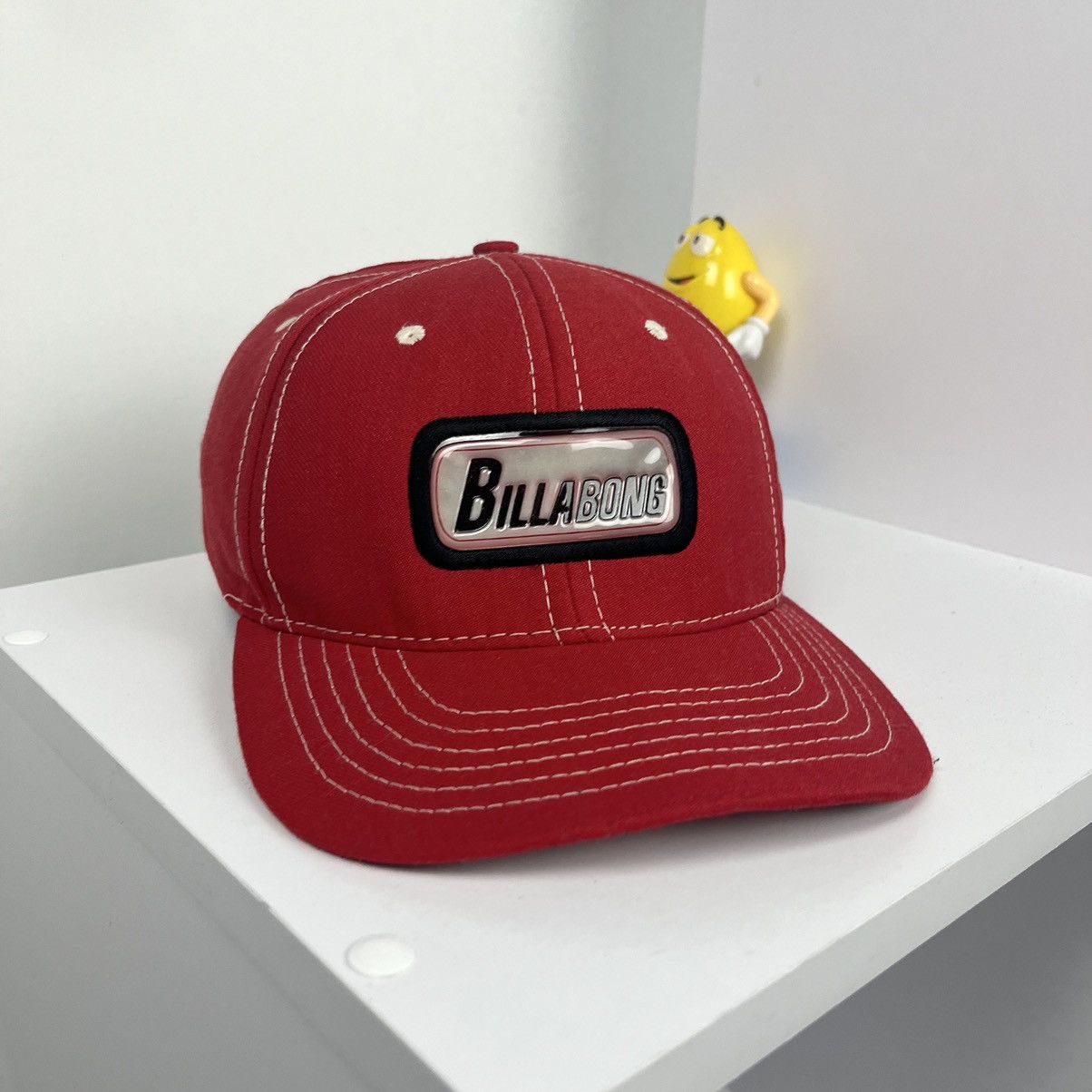 Billabong × Vintage 💋VINTAGE💋 Billabong 6 panel Red Surf Cap with holo logo Size ONE SIZE - 1 Thumbnail