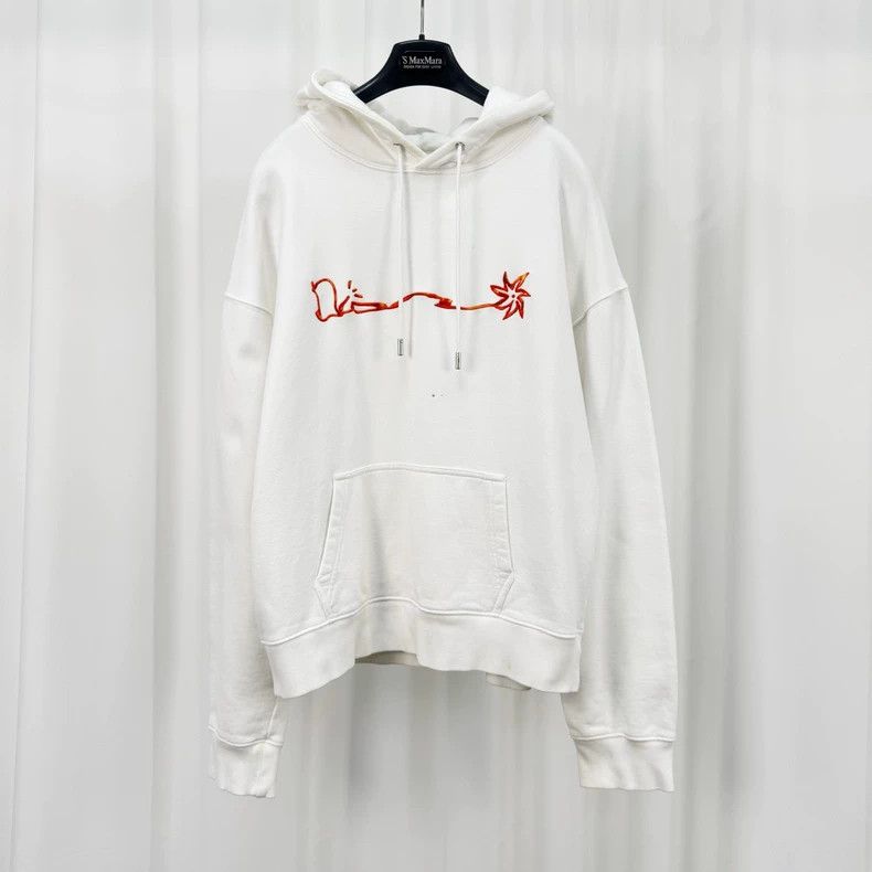 Dior Dior Travis Scott Embroidered White Hoodie-yf Size US XL / EU 56 / 4 - 1 Thumbnail