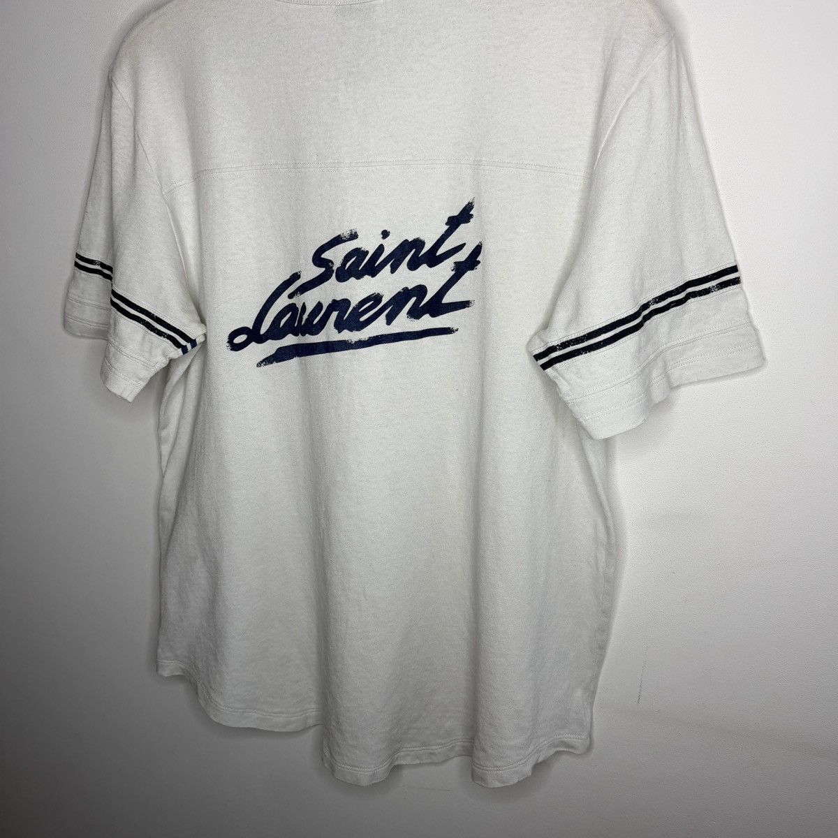 Saint Laurent Paris Saint Laurent Paris logo tee shirt Size US S / EU 44-46 / 1 - 11 Thumbnail