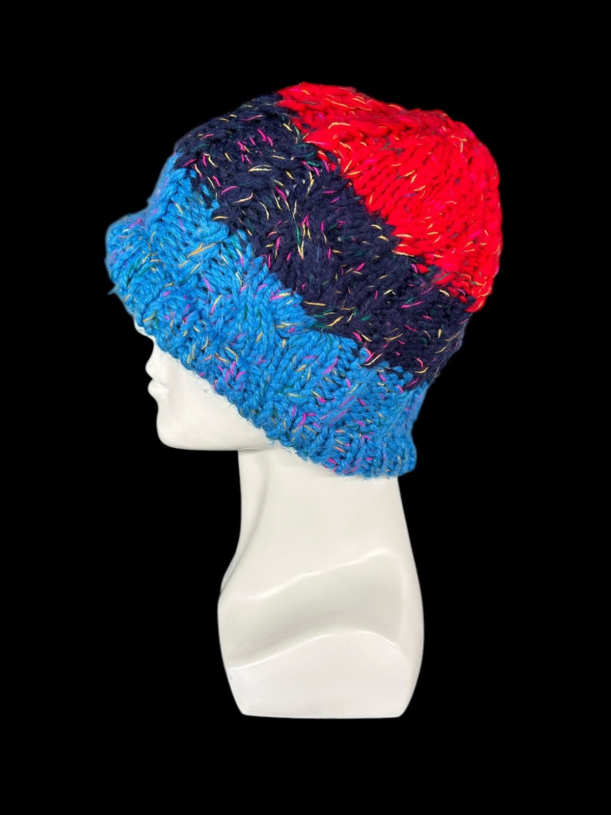 Japanese Brand × Kapital × Vintage Crochet Knitted Handmade Beanie Hats Rare☠️☠️ Size ONE SIZE - 2 Thumbnail