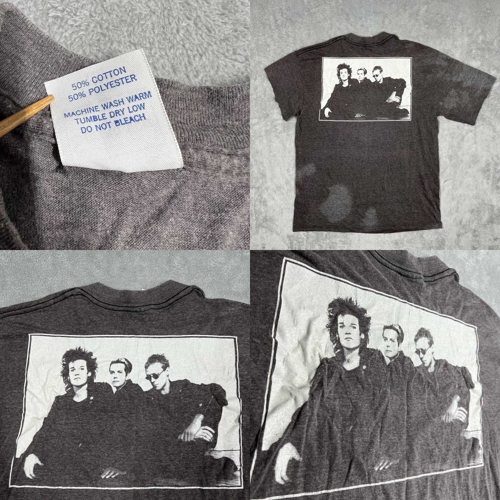 Ford VTG Love and Rockets T-Shirt Mens XL Short Sleeve Crew Neck Cotton Gray Logo Rock Music Band Tour Merch 1989 Mens XL Size US XL / EU 56 / 4 - 8 Thumbnail