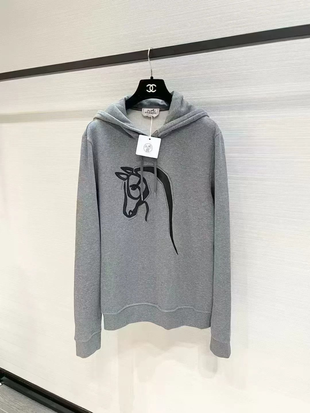 Hermes Hermes Gray Horse Head Hoodie M Size US M / EU 48-50 / 2 - 1 Thumbnail