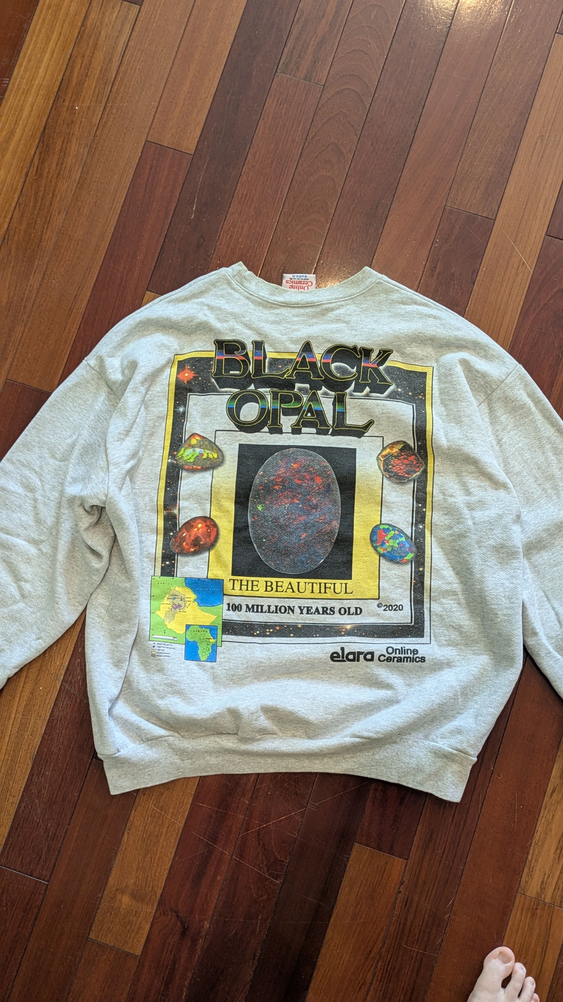 A24 × Elara × Online Ceramics Uncut Gems Black Opal Sweater XL A24 