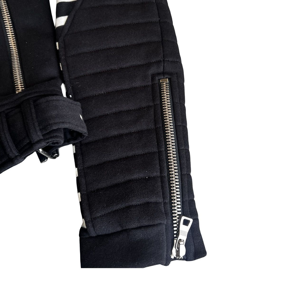 Balmain BALMAIN OLIVIER ROUSTEING ERA MULTI ZIP BIKER SWEAT JACKET Size US XS / EU 42 / 0 - 8 Thumbnail