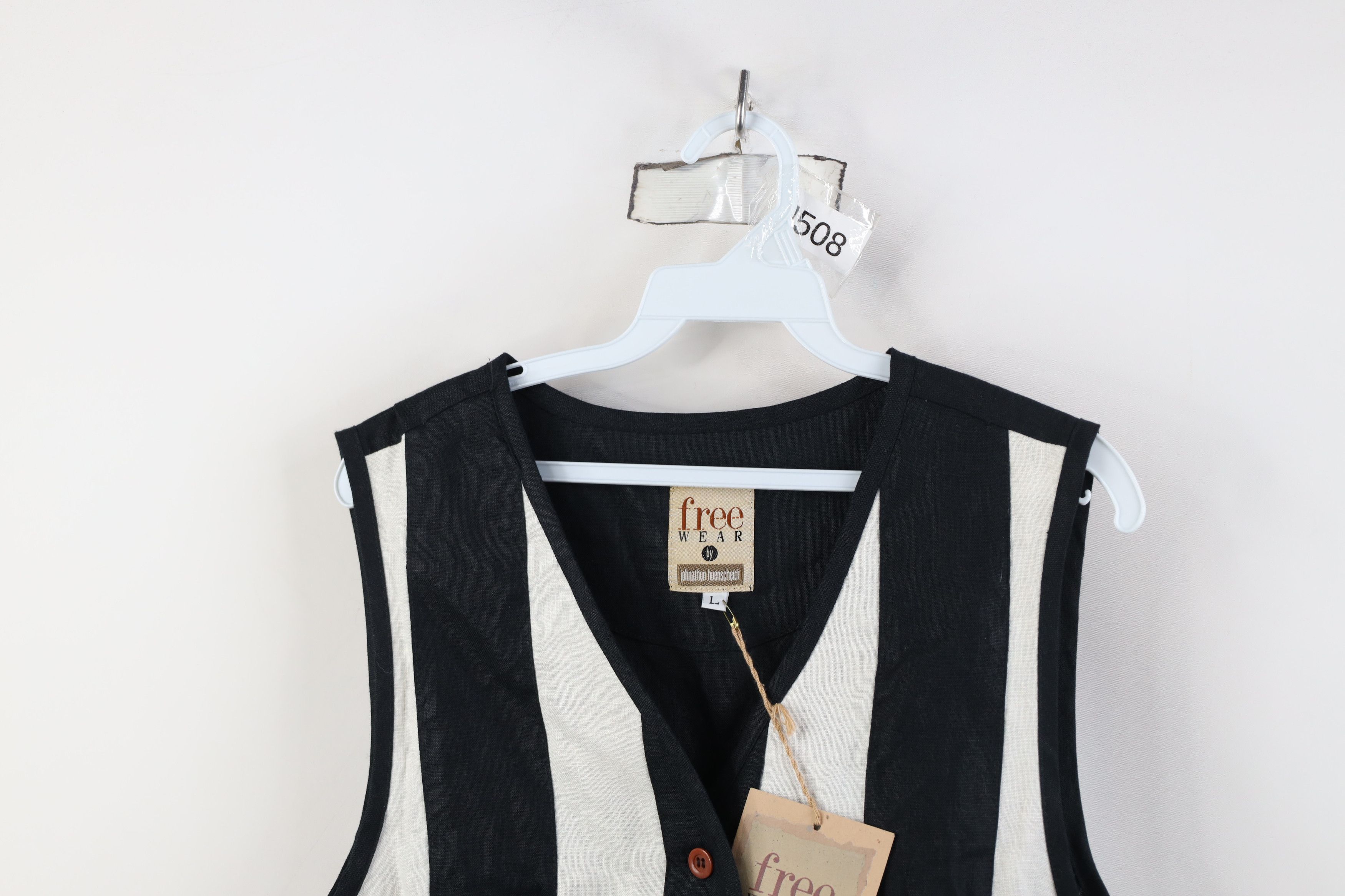 Vintage Deadstock Vintage 90s Streetwear Tie Back Vest Jacket USA Size L / US 10 / IT 46 - 2 Thumbnail