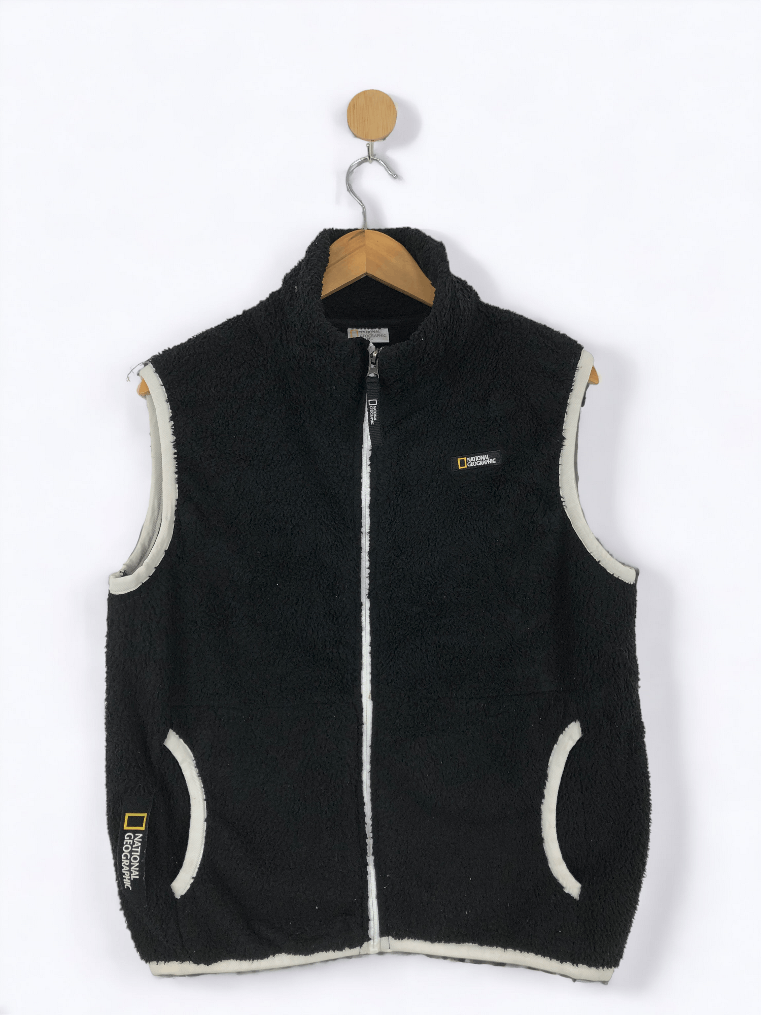 Japanese Brand Outdoor Life Rare Vintage National Geographic Fleece Jacket Full Zipper Vest Grailed