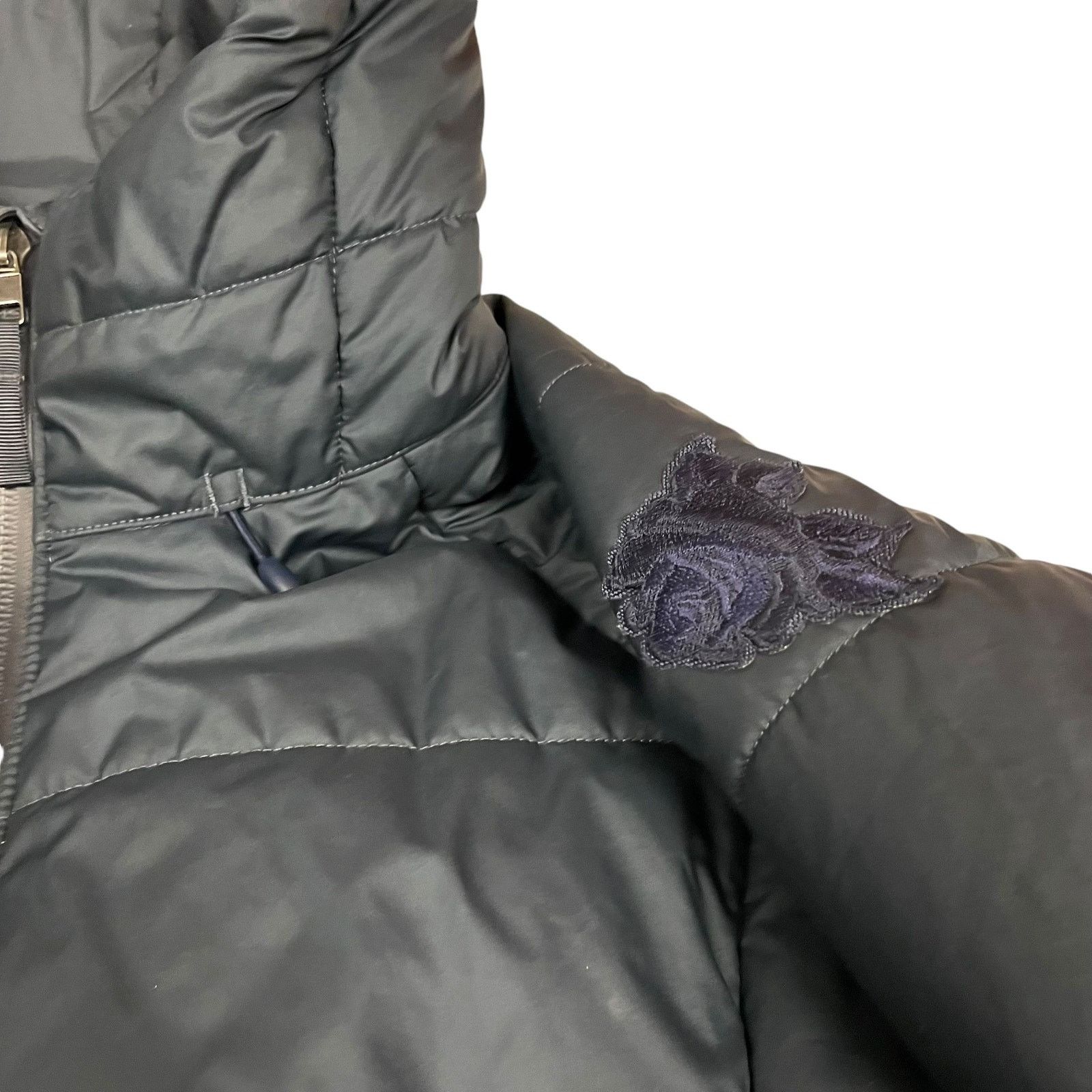 Patagonia Patagonia Women's Gray Full Zip Hooded Puffer Jacket Large Size L / US 10 / IT 46 - 2 Thumbnail