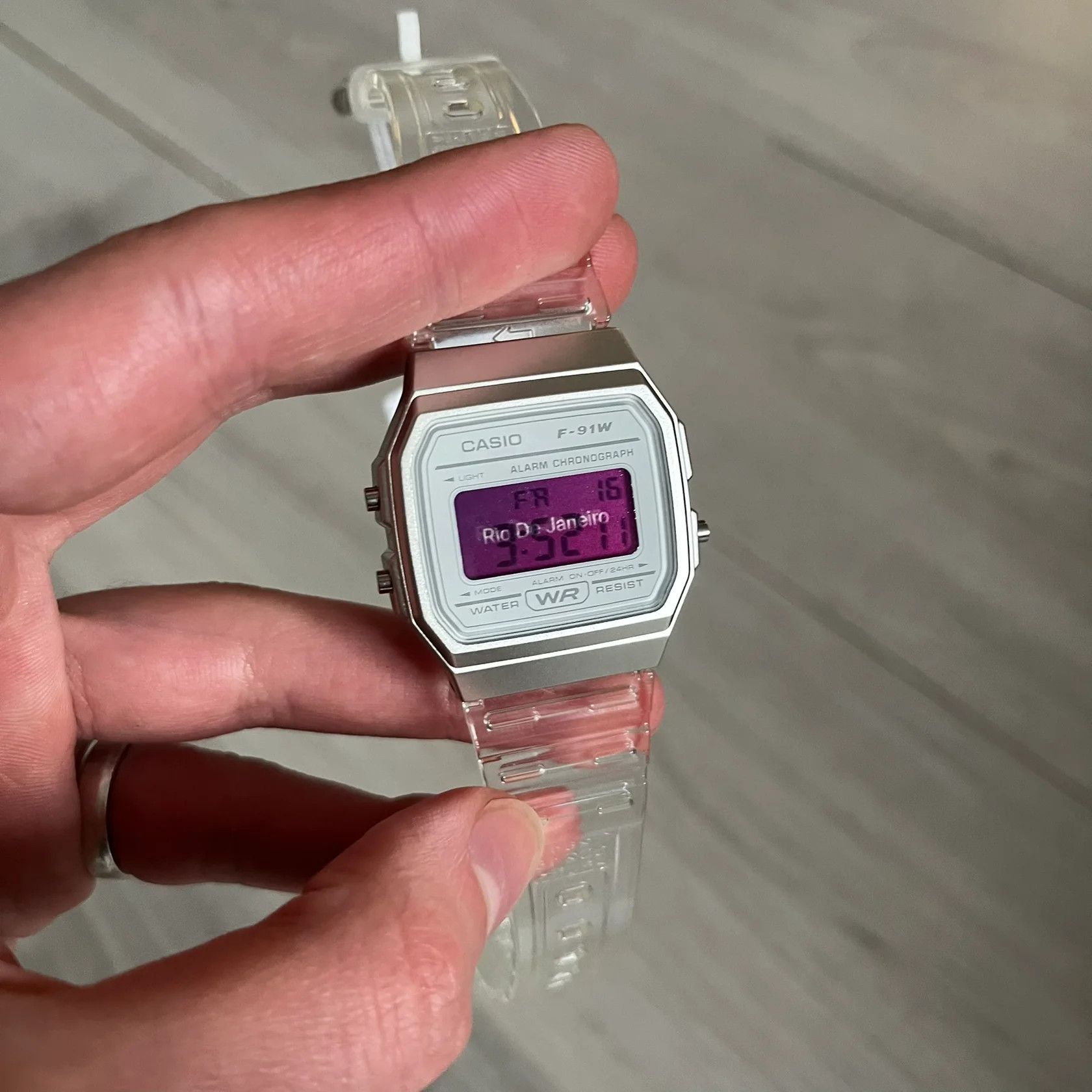 Casio Casio F-91W "Rio de Janeiro" Clear Digital Watch Size ONE SIZE - 2 Thumbnail