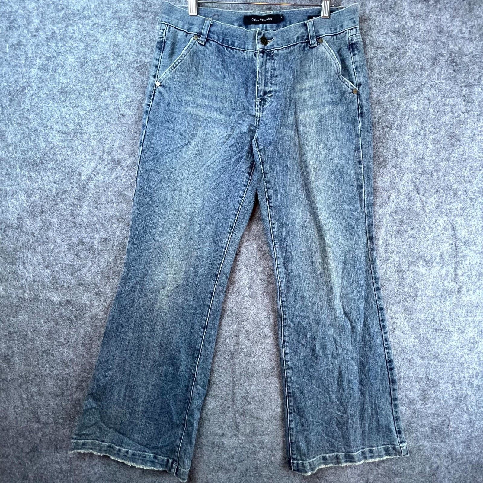 Calvin Klein VTG Calvin Klein Jeans Womens 10 Straight Embroider Trousers Size 32" / US 10 / IT 46 - 1 Thumbnail