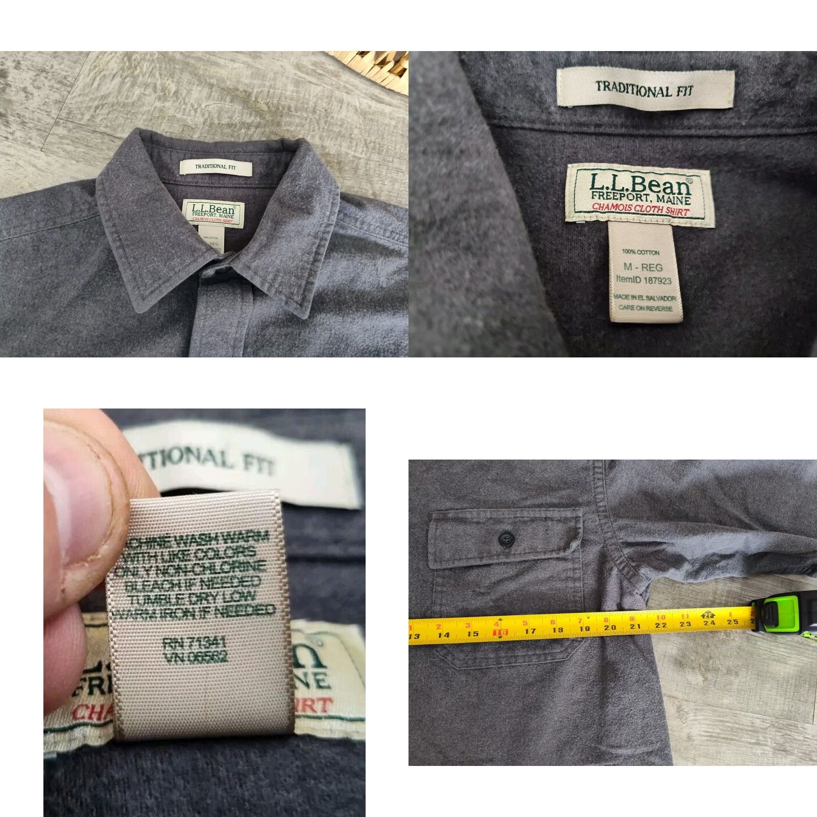 Vintage VINTAGE L.L.Bean Chamois Button-Up Shirt Mens Medium Gray Heavyweight Long Sleeve Pockets 90s Outdoor Classic Size US M / EU 48-50 / 2 - 8 Thumbnail