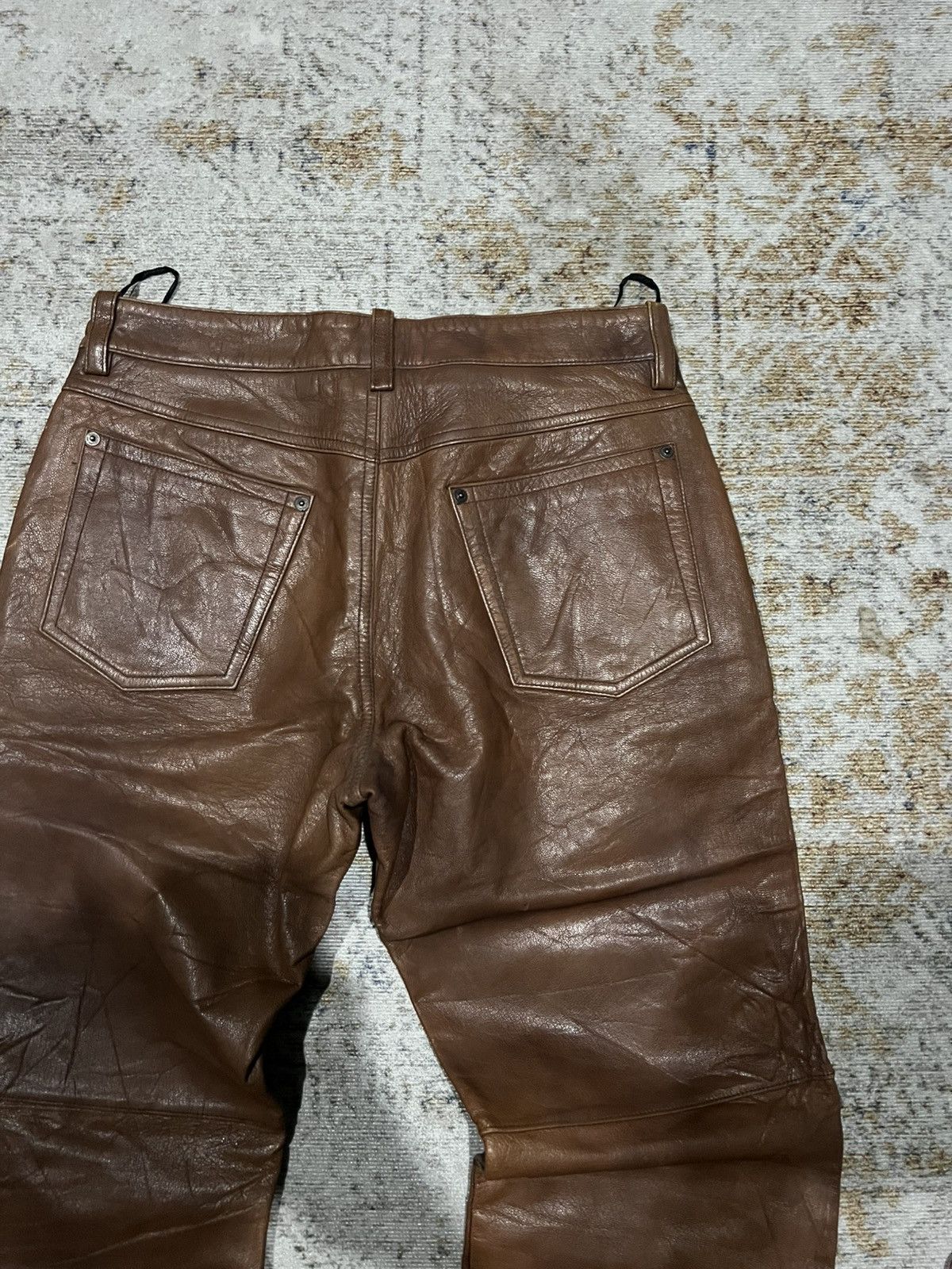 Japanese Brand Comme Ca Du Mode Men Sheepskin Leather Pants Size US 32 / EU 48 - 4 Thumbnail