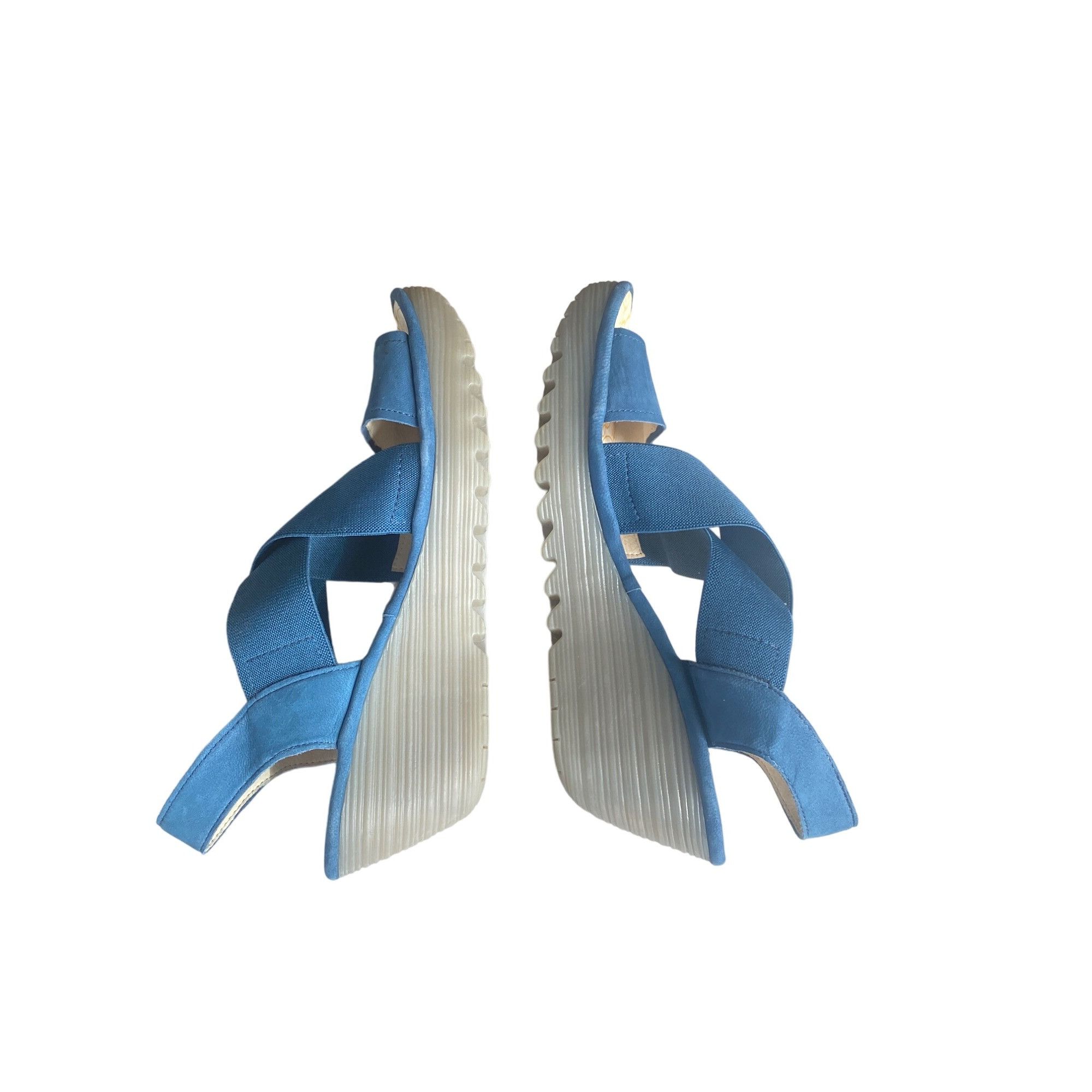 Fly London Fly London Women's Yaji Wedge Sandal Blue Women's 41 US 10 Size US 10 / IT 40 - 5 Thumbnail
