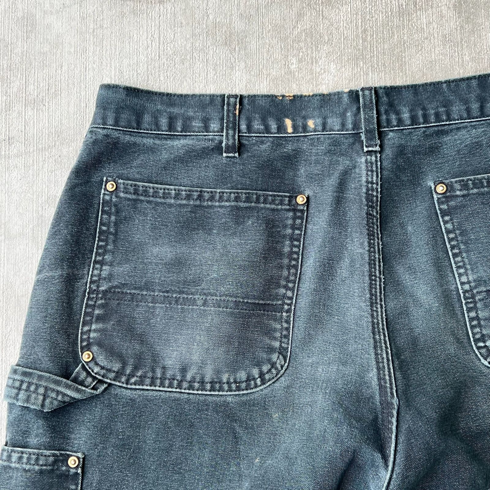 Carhartt × Vintage Carhartt faded black double knee work wear carpenter pants Size US 35 - 13 Thumbnail
