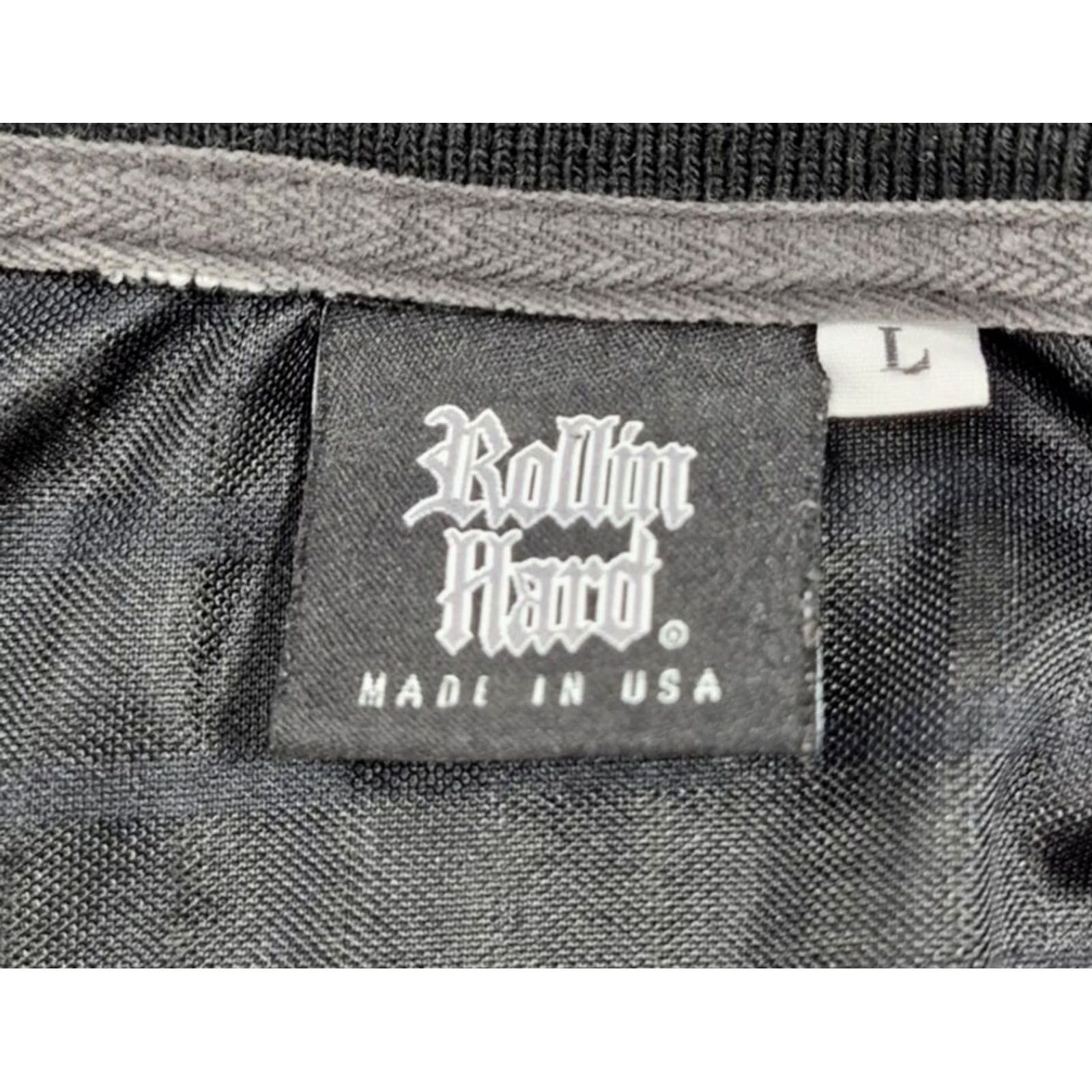 Vintage Rollin Hard Polo Shirt Mens L Black Check 1/4 Zip Jersey Knit Casual USA Polo Short Sleeve Size US L / EU 52-54 / 3 - 4 Thumbnail