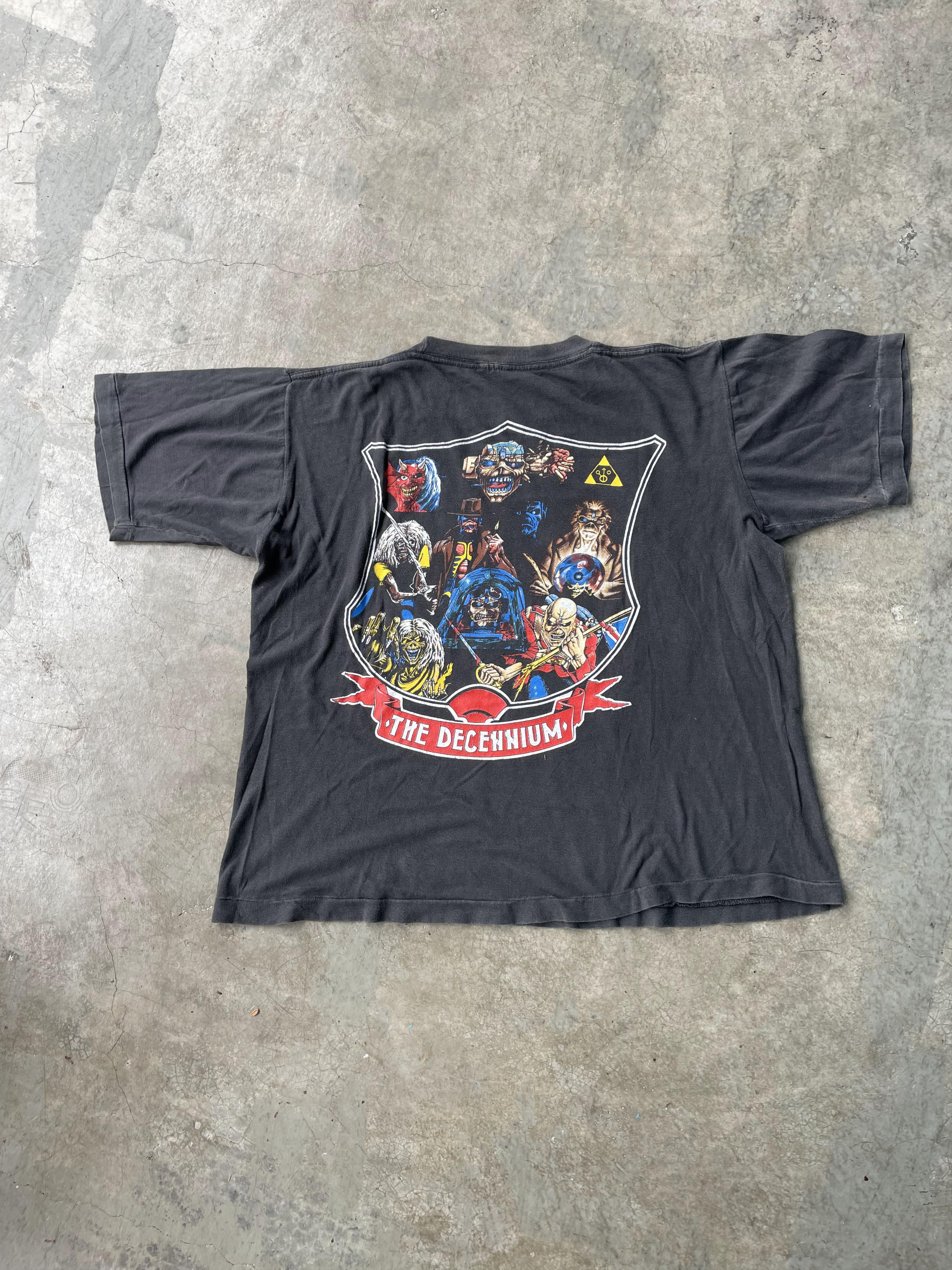 Band Tees × Iron Maiden × Vintage VTG 90's Iron Maiden The 1st Ten Year Tshirt Size US XL / EU 56 / 4 - 6 Thumbnail