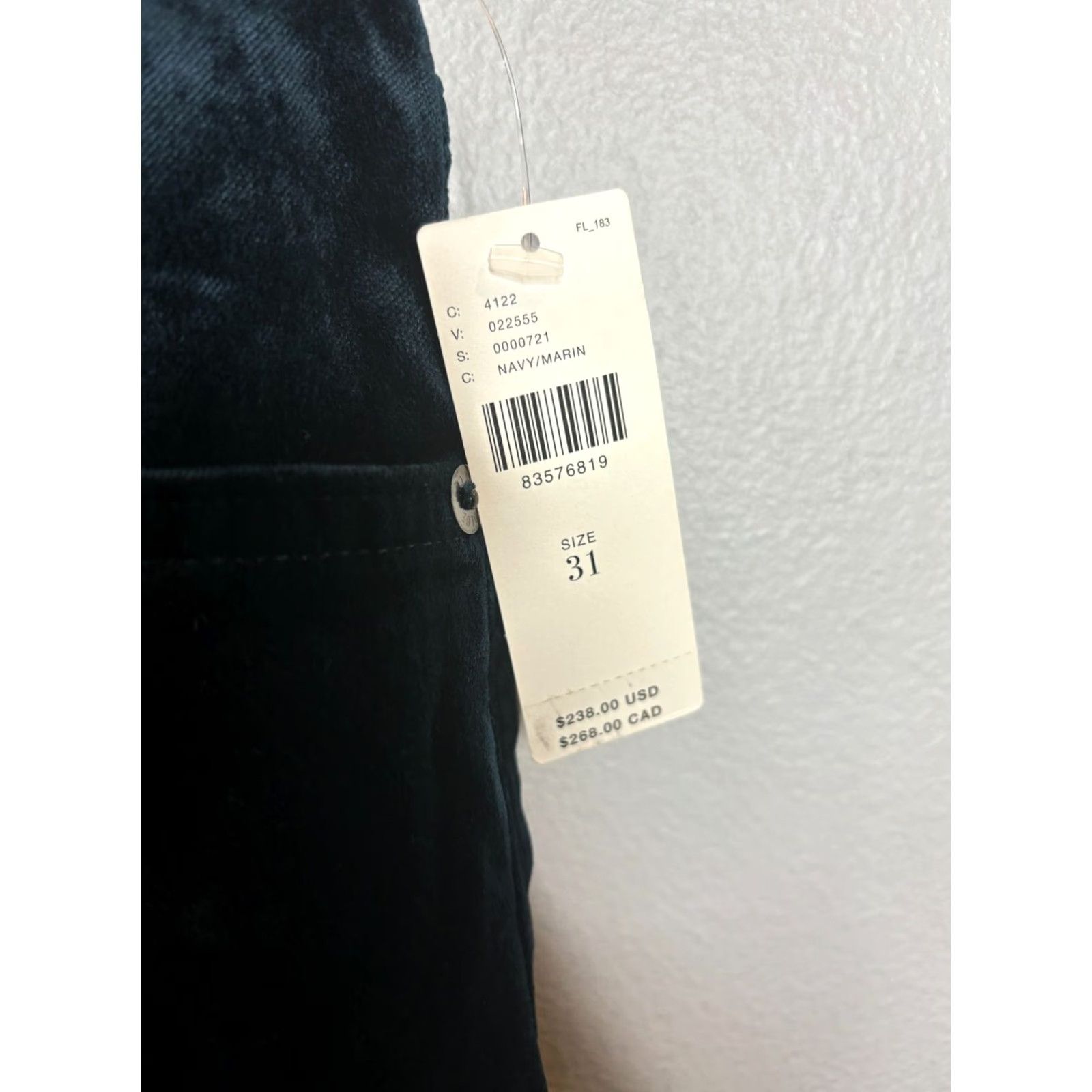 Agolde AGOLDE Nico High Rise Boot Cut Pants Velvet Beetle Blue Women's 31 Boot Cut Velvet Blue 31 Womens 90s? Size 24" / US 00 / IT 34 - 2 Thumbnail