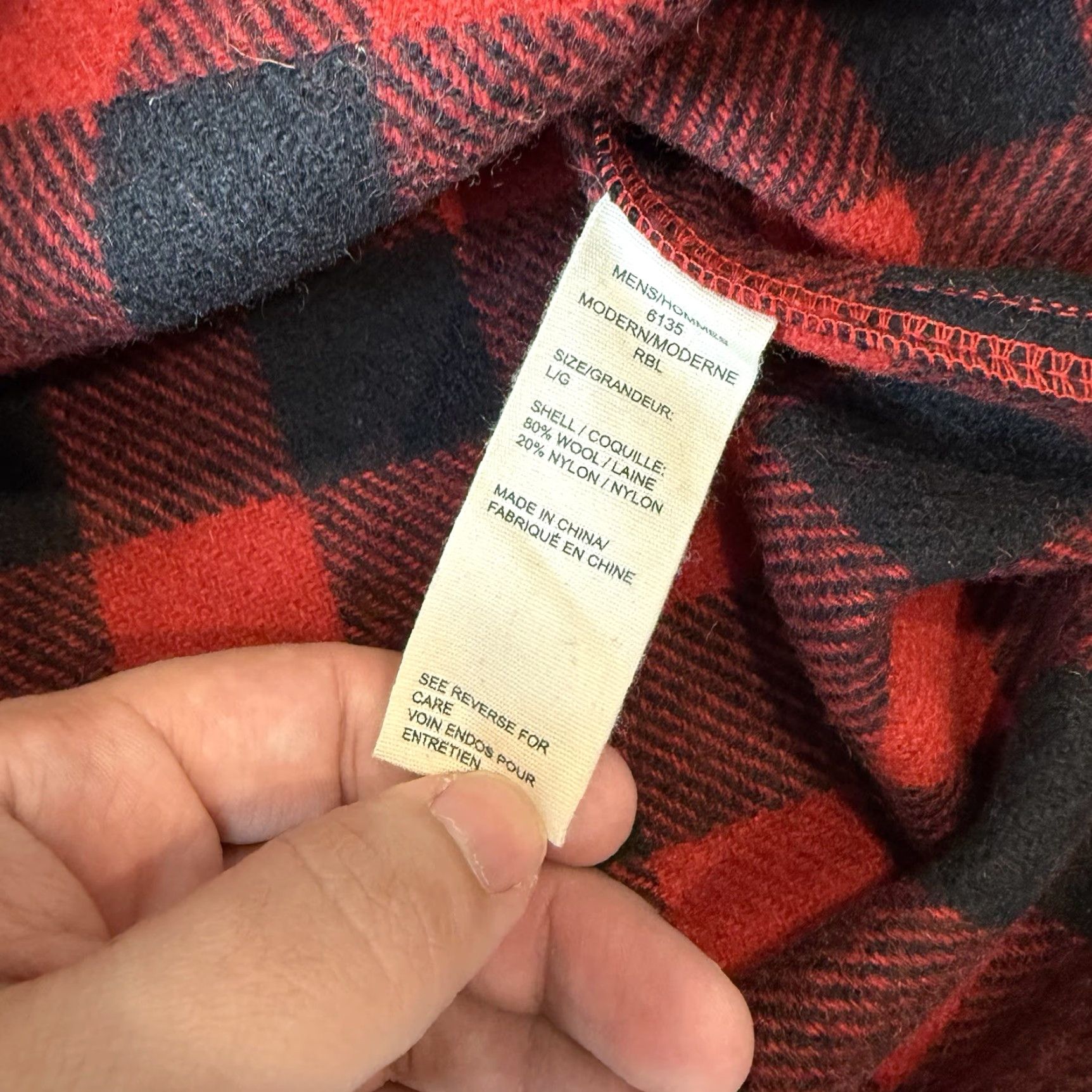 Vintage VINTAGE Woolrich Wool Shirt Large Red Buffalo Plaid Long Sleeve Button-Down Mens Wool Shirt Size US L / EU 52-54 / 3 - 6 Thumbnail