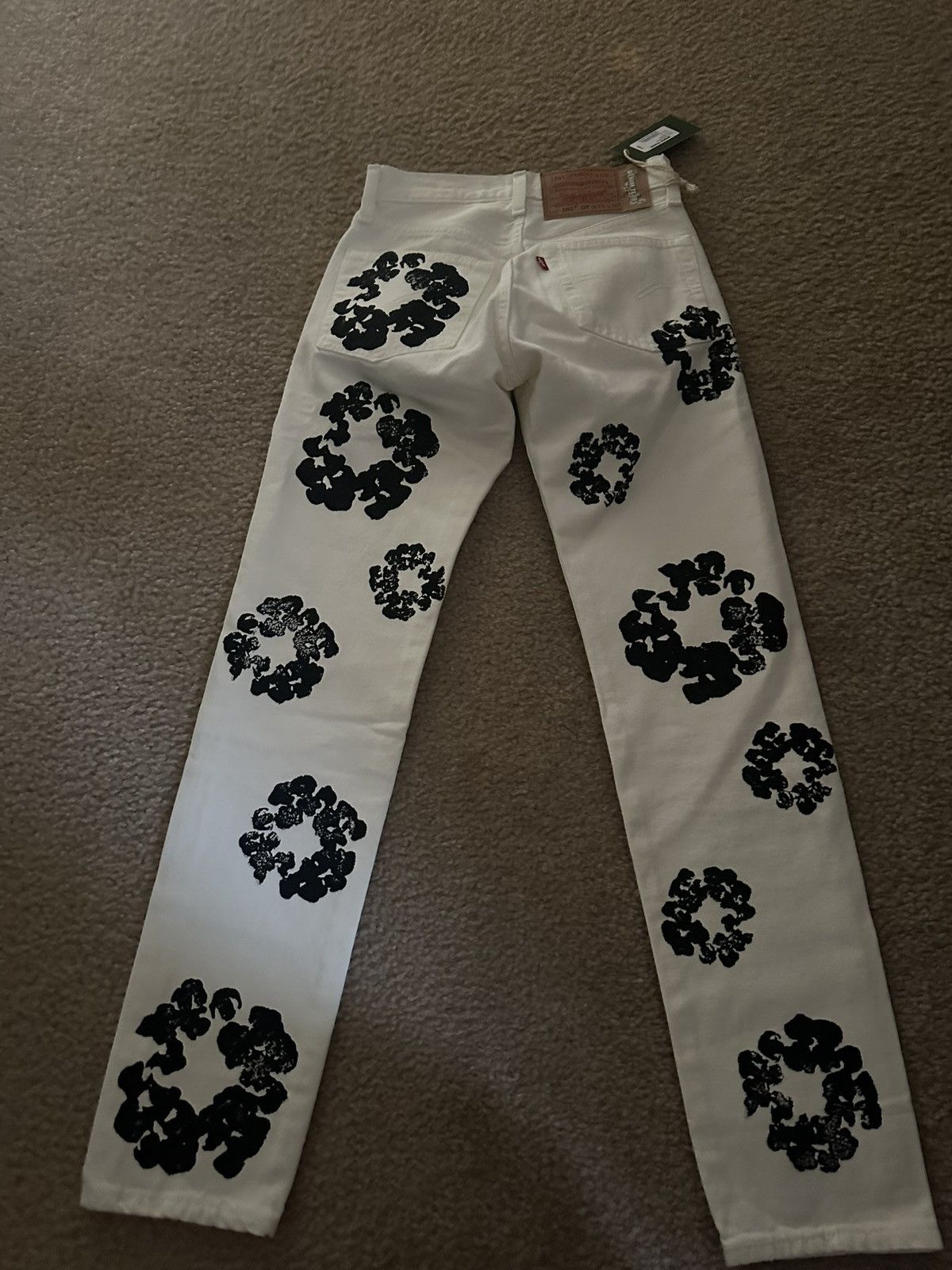 DENIM TEARS White Denim Tear Jeans Size 25" / US 0 / IT 36 - 1 Thumbnail