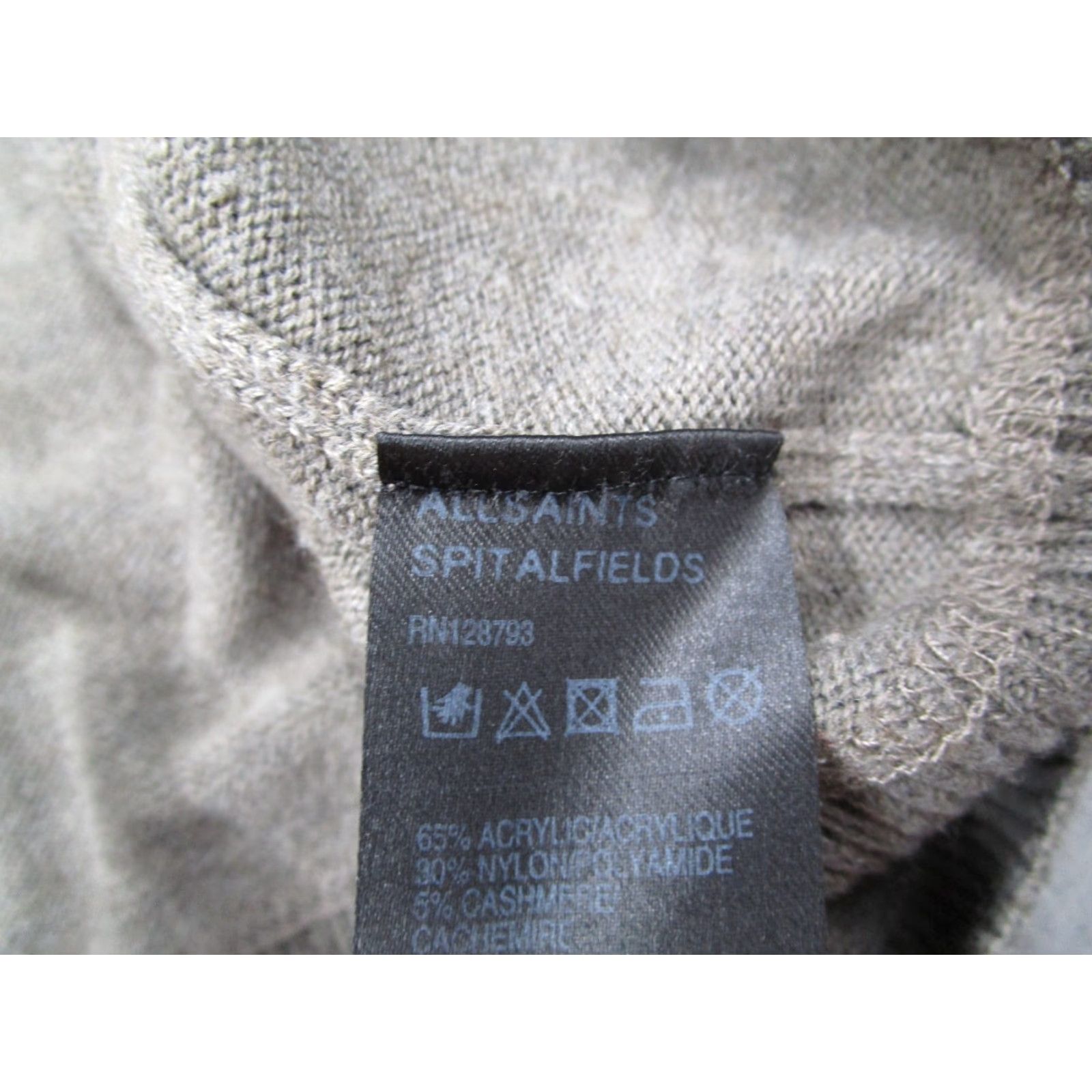 Allsaints VINTAGE AllSaints Spitalfields Sweater Mens Small Gray Pullover Knitted Casual Winter Men Size US S / EU 44-46 / 1 - 4 Thumbnail