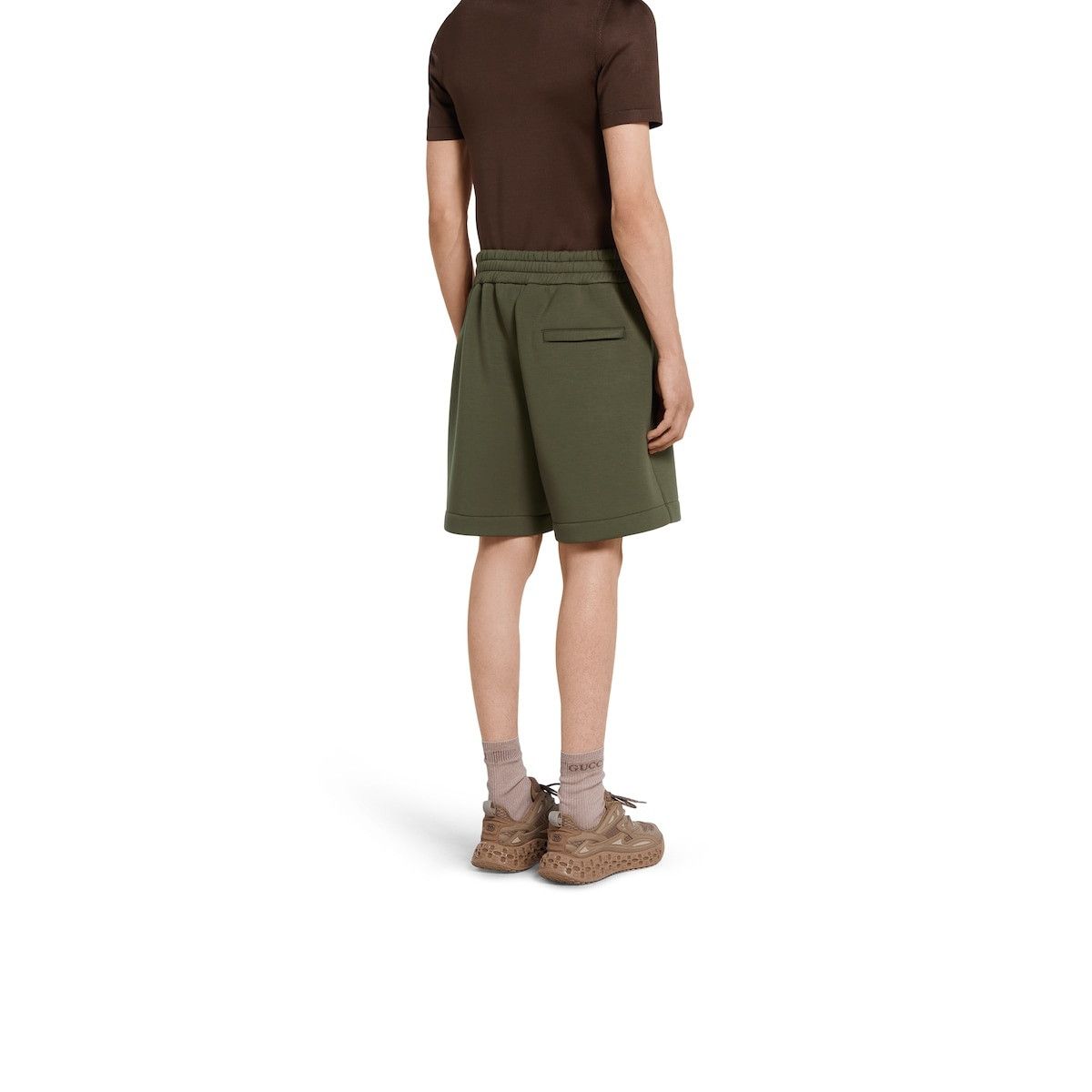 Gucci o1s1wg110925 Embroidered Jersey Shorts in Dark Green Size US 32 / EU 48 - 4 Thumbnail