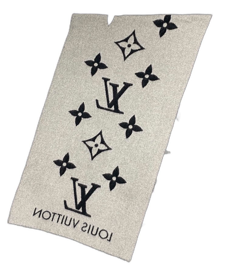 Louis Vuitton Black and Gray Cashmere Scarf Size ONE SIZE - 1 Thumbnail