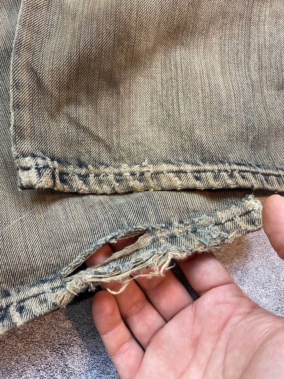 Wrangler Wrangler Jeans Dirty Pants faded crazy thrash y2k distressed Size US 36 / EU 52 - 18 Thumbnail