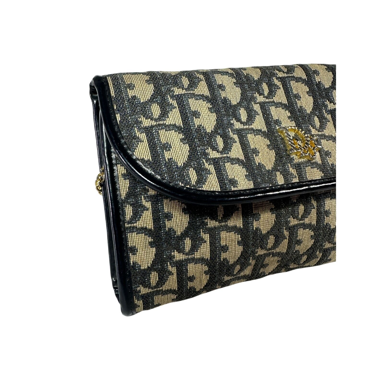 Dior CHRISTIAN DIOR VTG Trotter Canvas Mini Shoulder Bag Navy Size ONE SIZE - 5 Thumbnail