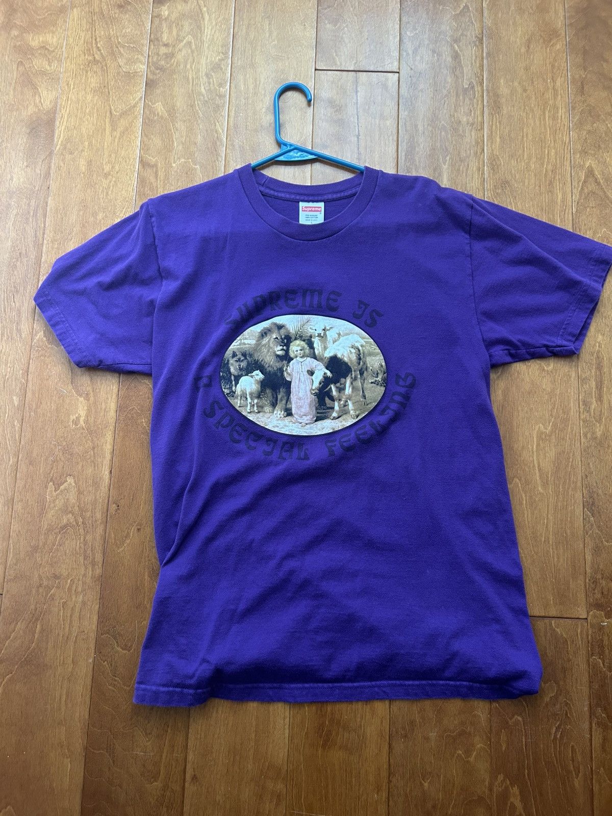 Supreme Supreme Feeling Purple Tee Short Sleeve FW16 Size US L / EU 52-54 / 3 - 1 Thumbnail
