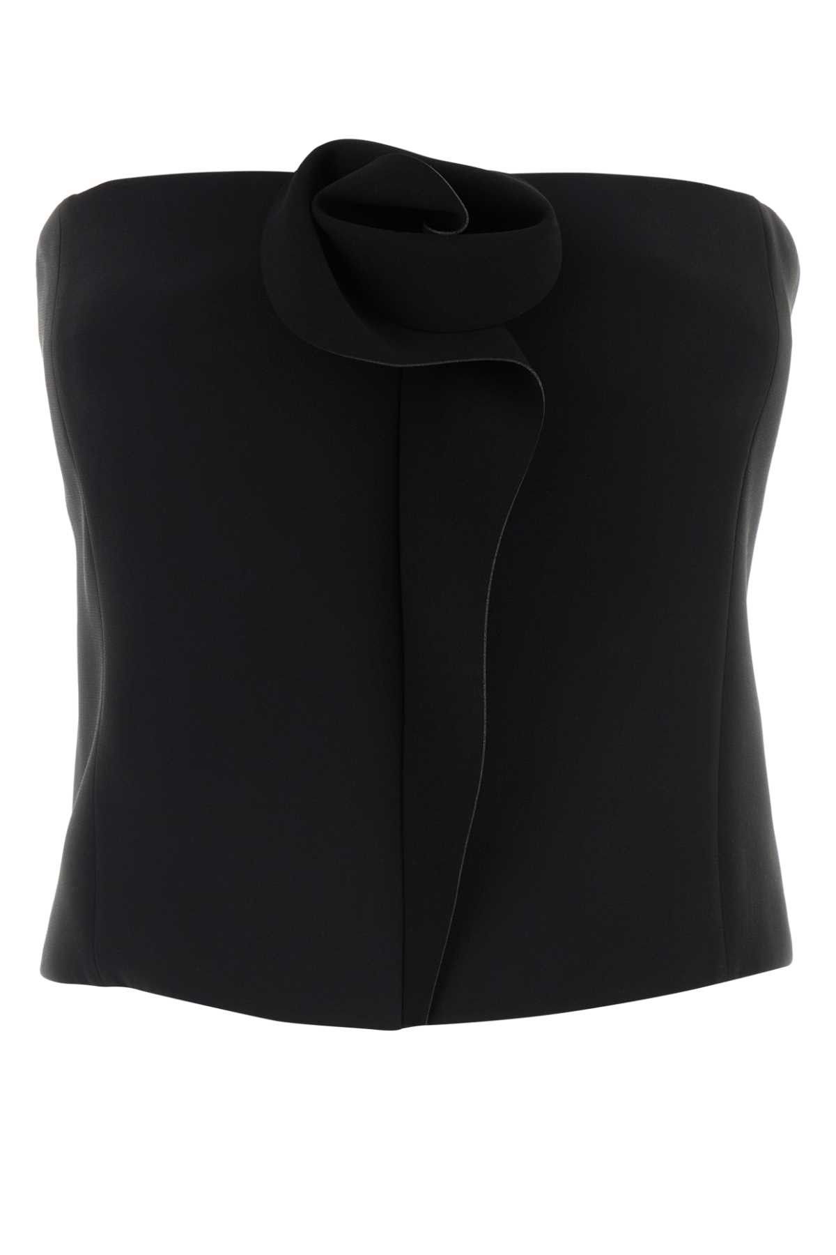 Giorgio Armani Black Satin Bodice Size M / US 6-8 / IT 42-44 - 1 Thumbnail