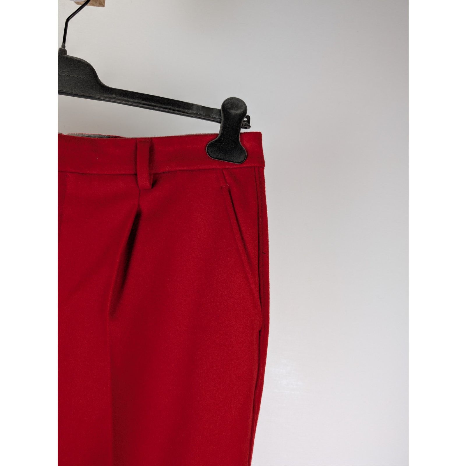 Vetements o1rshd1 High-Waisted Wool Tailored Pants in Red Size US 34 / EU 50 - 5 Thumbnail