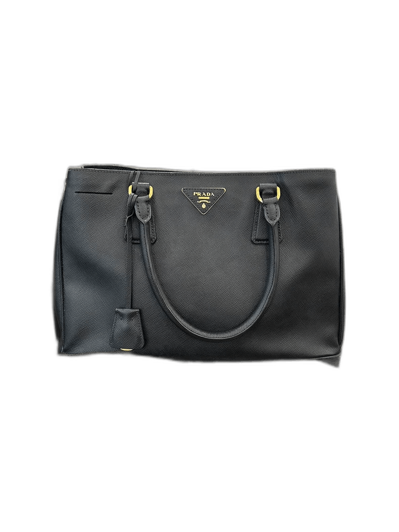 Prada Prada Black Saffiano Leather Shoulder Bag-2506 Size ONE SIZE - 1 Thumbnail