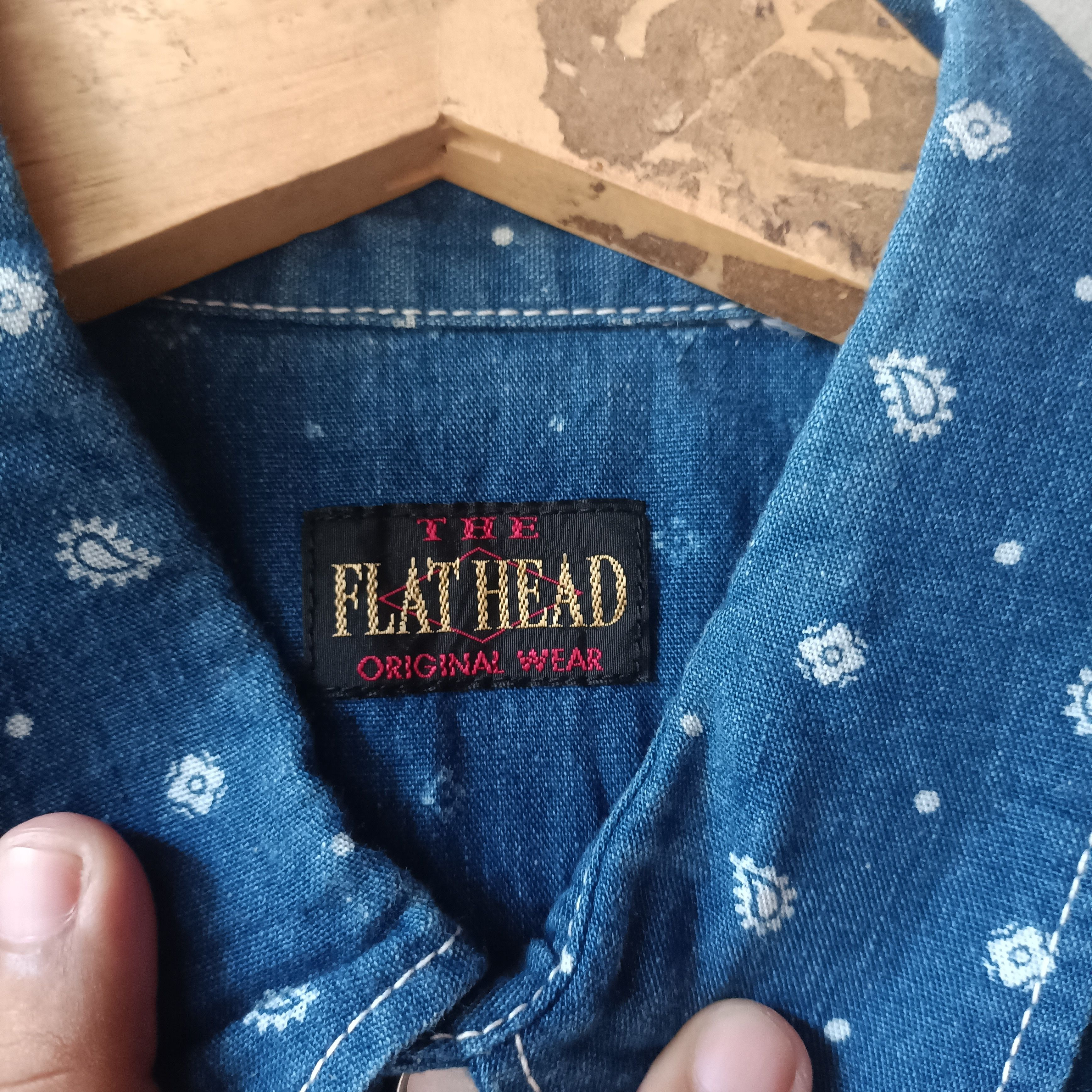 The Flat Head The Flat Head Denim Paisley Western Shirt Size US S / EU 44-46 / 1 - 9 Thumbnail