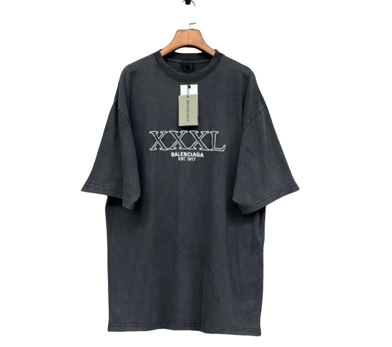 Balenciaga Balenciaga Washed XXXL Logo T-Shirt S Size US S / EU 44-46 / 1 - 1 Thumbnail