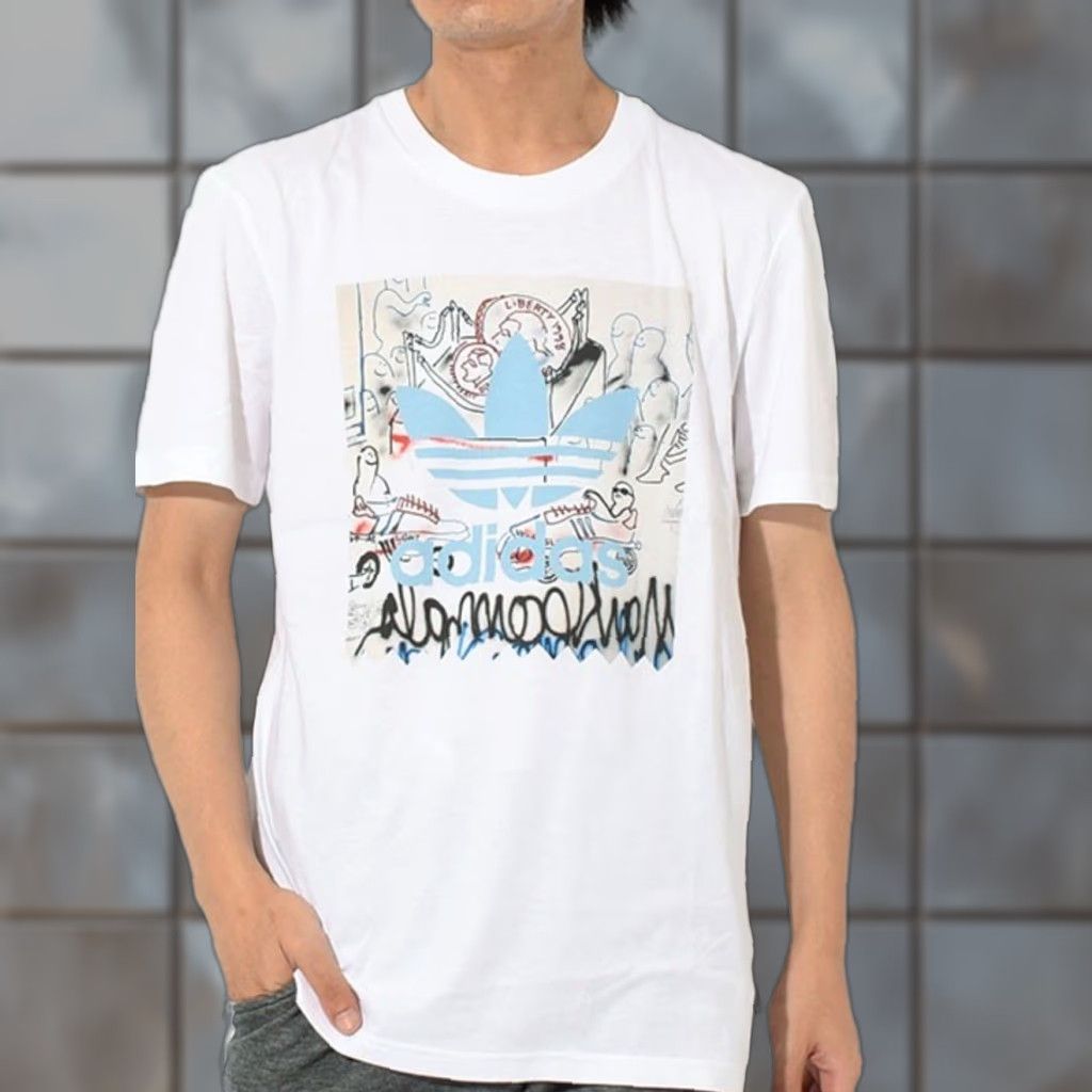 Adidas Adidas Originals X Mark Gonzales Gonz Blackbird Liberty Graffiti Graphic T-Shirt Size US S / EU 44-46 / 1 - 1 Thumbnail