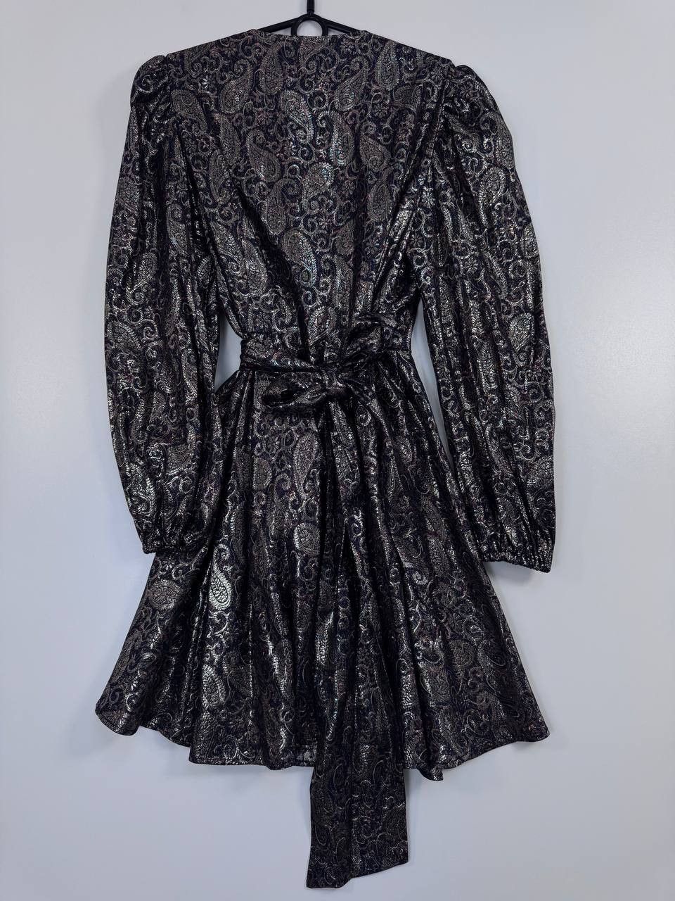 Other Claudie Pierlot Paris Dress Womens Metallic Jacquard Wrap 36 Size XS / US 0-2 / IT 36-38 - 8 Thumbnail