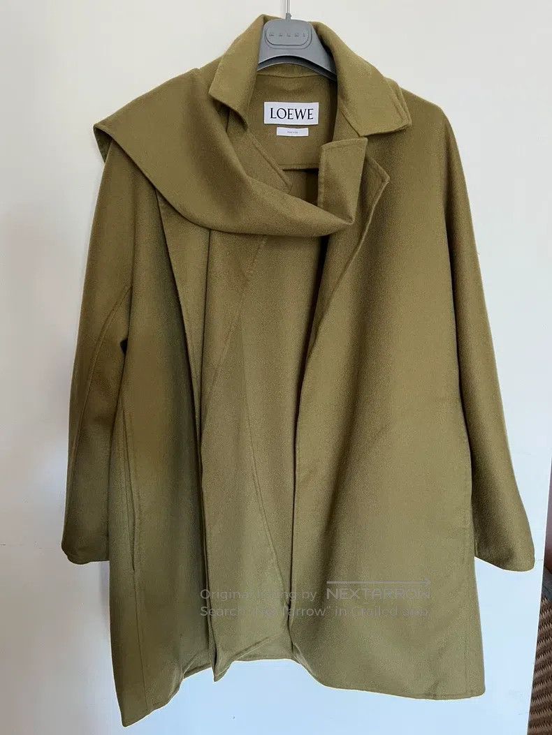 Loewe Loewe Military green double-layered collar cashmere coat Size US XS / EU 42 / 0 - 3 Thumbnail