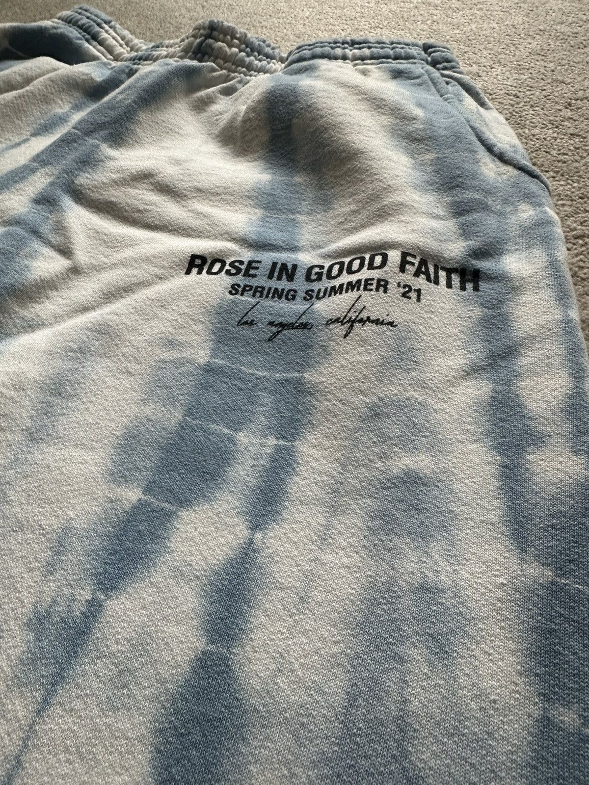 ROSE IN GOOD FAITH HAND-DYED SHIBORI RAW PANTS RIGF Size US 36 / EU 52 - 2 Thumbnail