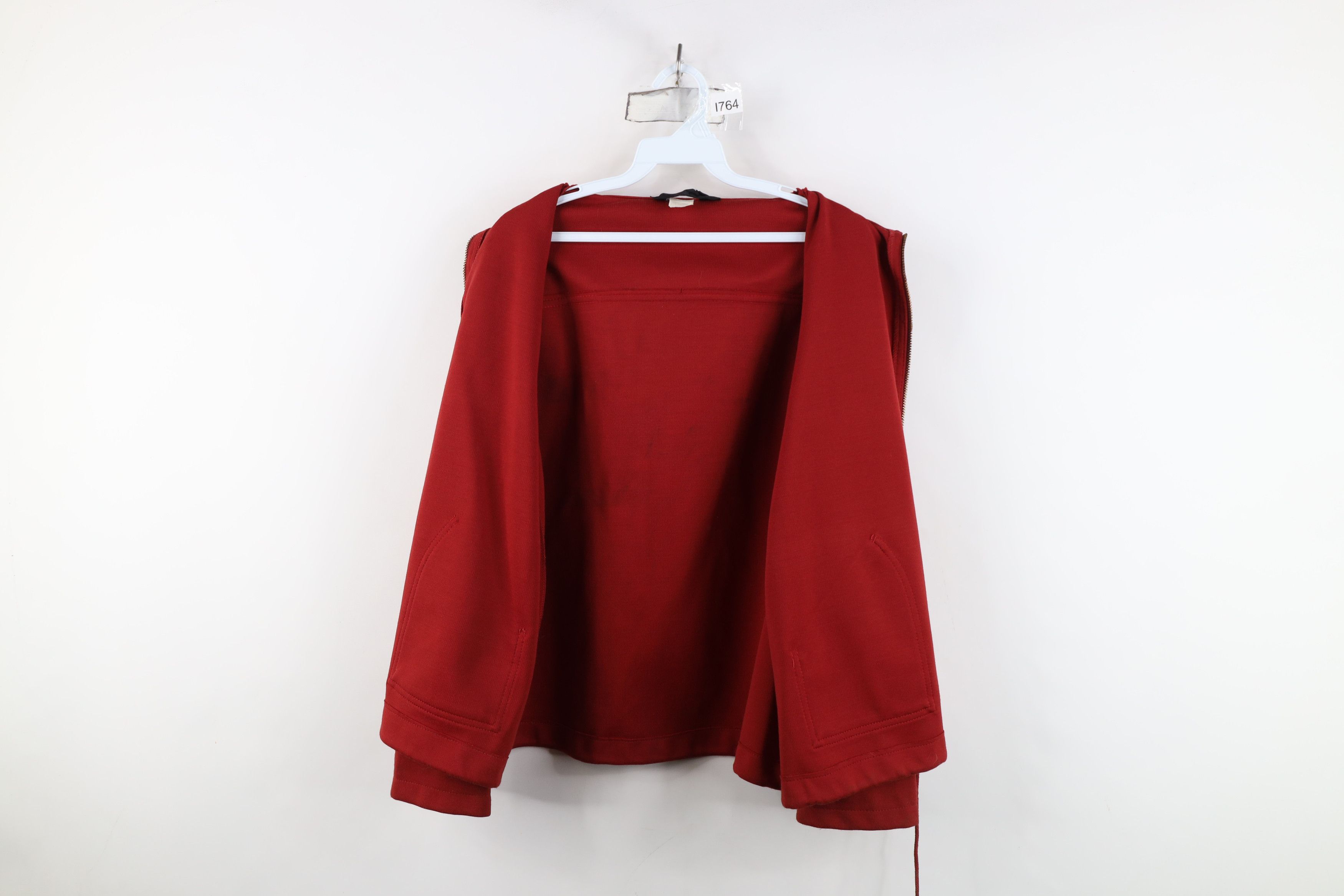 Vintage Vintage 60s Streetwear Knit Full Zip Jacket Red USA Size XL / US 12-14 / IT 48-50 - 14 Thumbnail