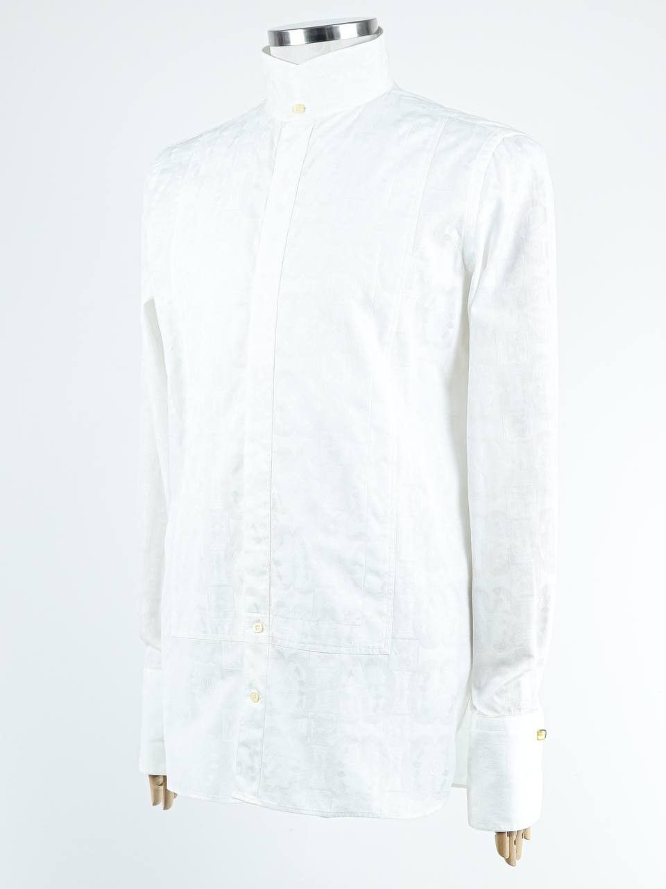 Roberto Cavalli ROBERTO CAVALLI Jacquard pattern cotton shirt Size US XL / EU 56 / 4 - 3 Thumbnail