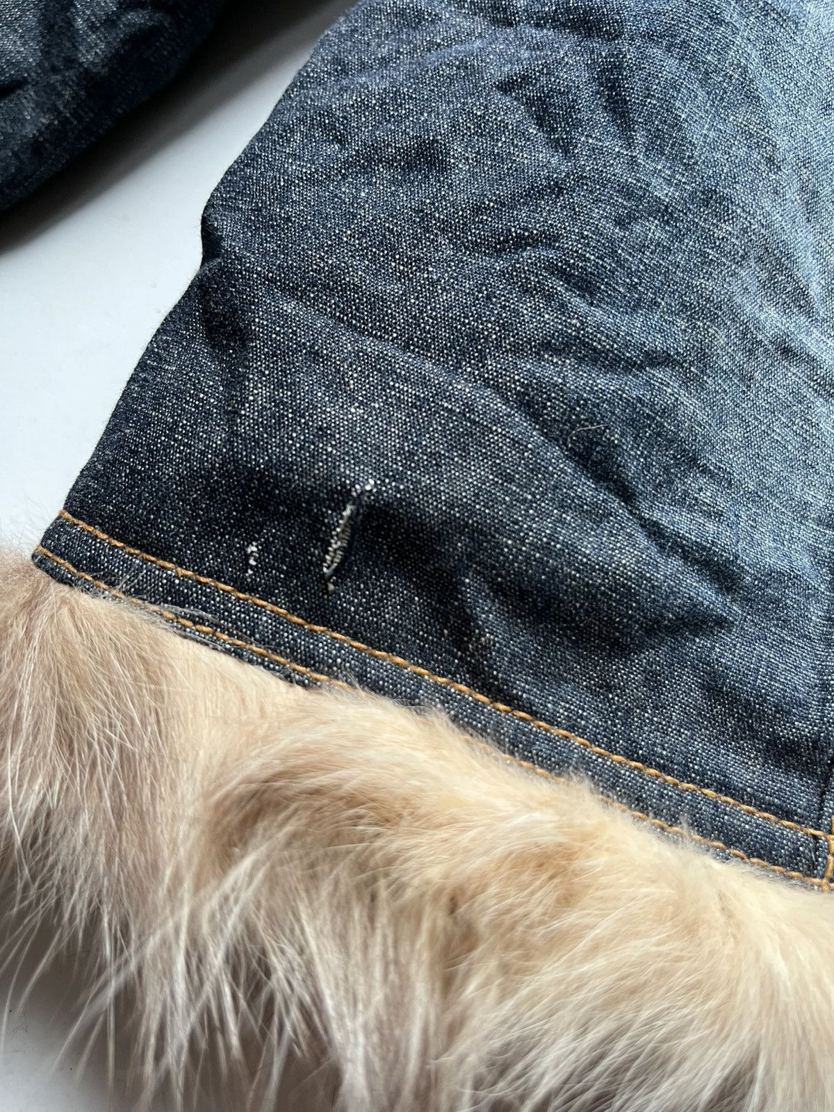 Isamu Katayama Backlash 2000s L arte raccoon fur denim jacket Size US M / EU 48-50 / 2 - 7 Thumbnail
