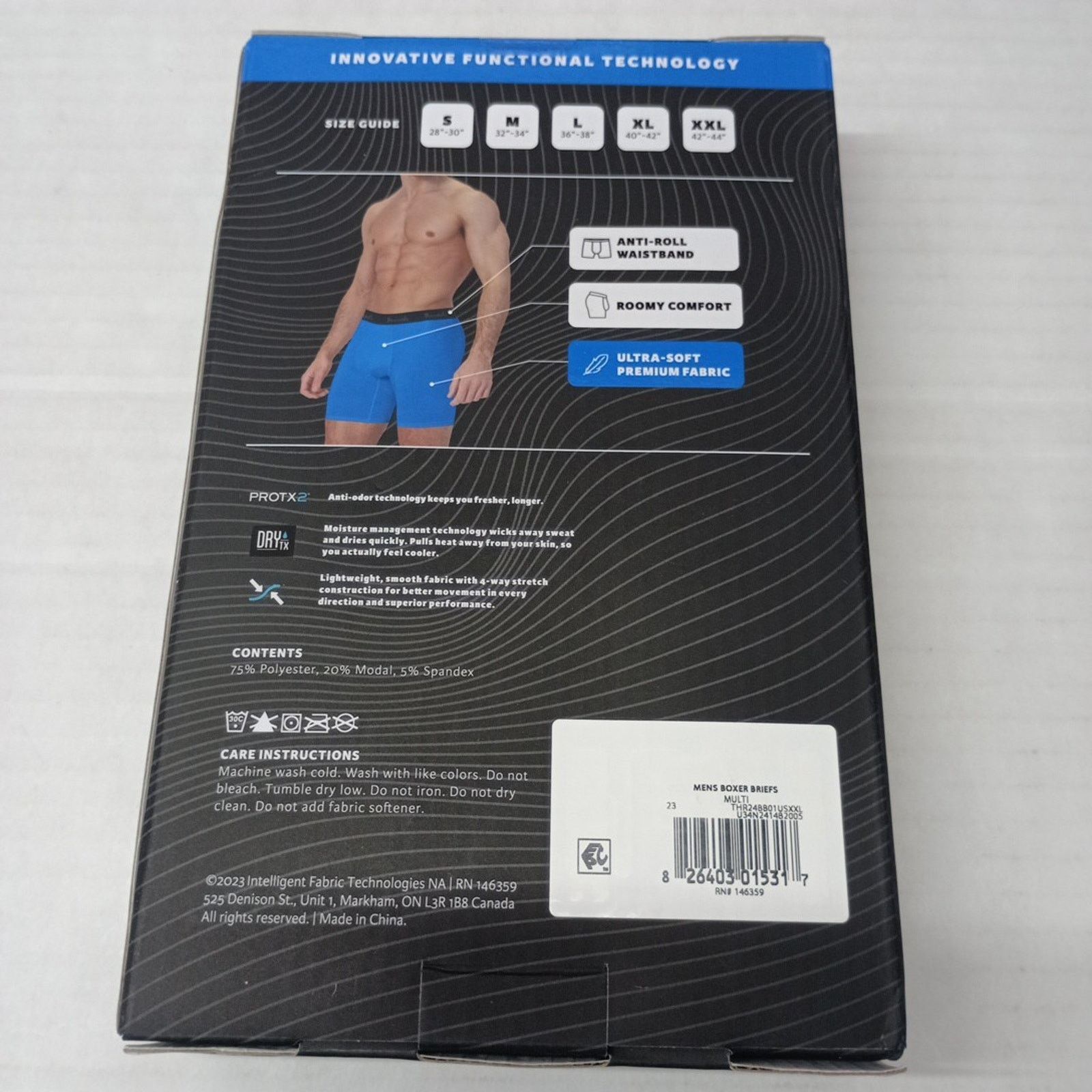 Other Threads Men's 6" Ultra-Soft Boxer Briefs 3-Pack Sz 2XL 42-44 Size 42 - 4 Thumbnail