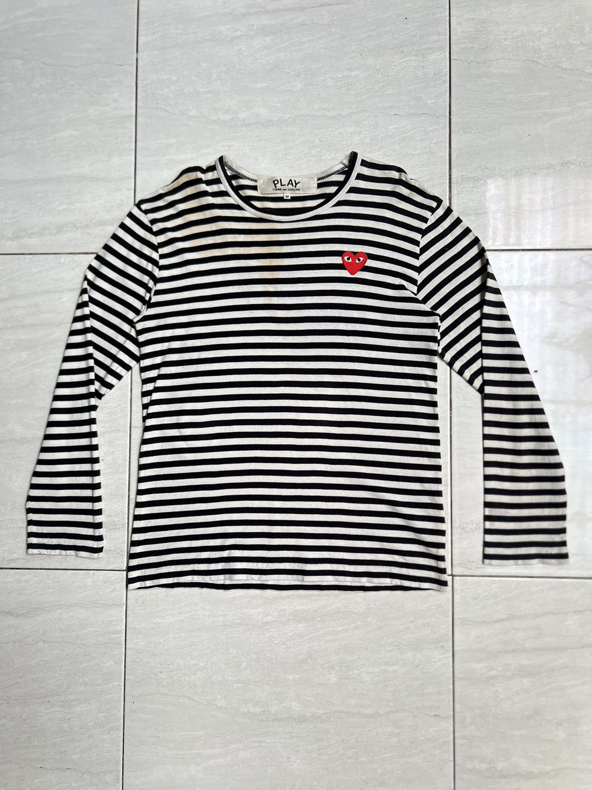 Comme Des Garcons Play Striped T-shirt