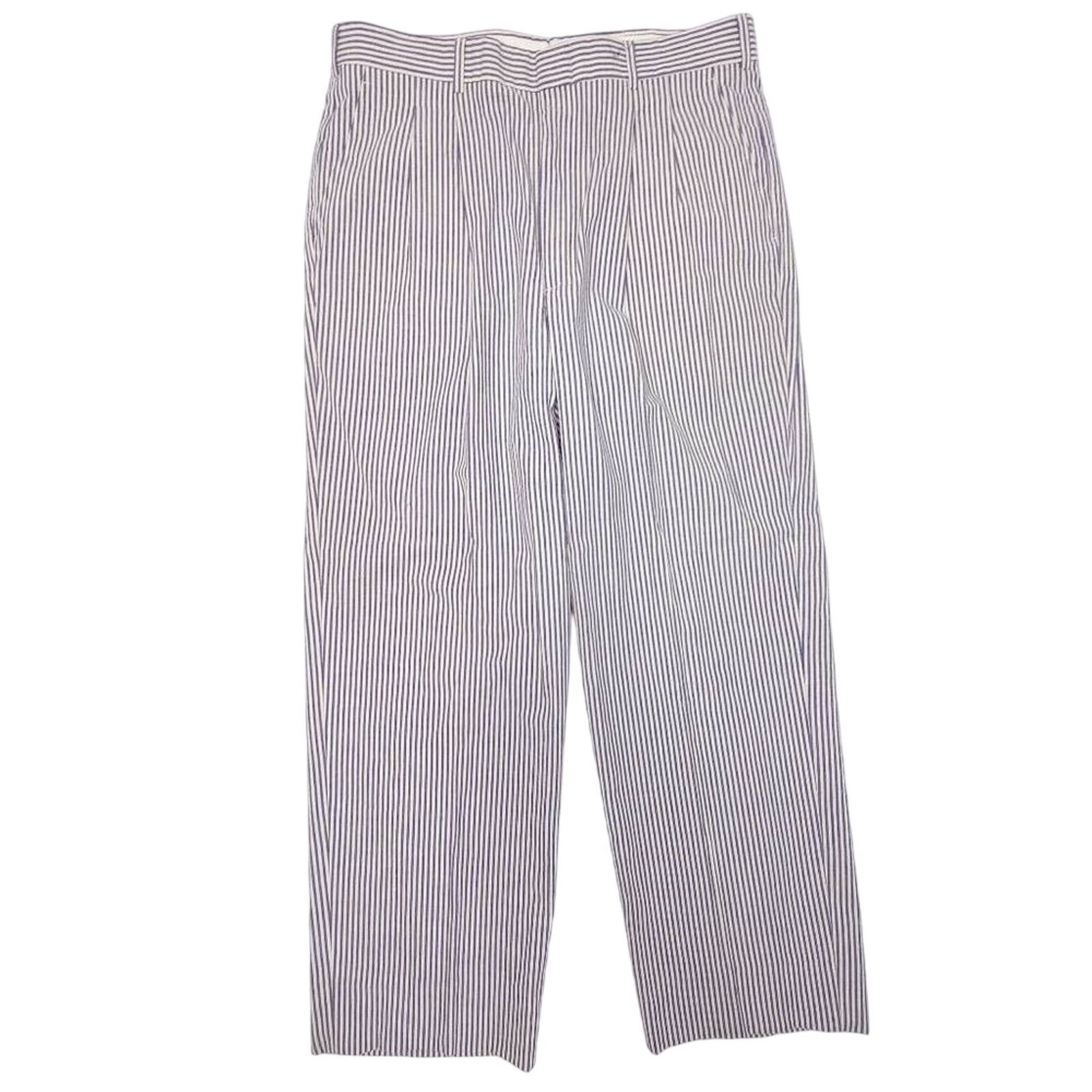 Other Vintage 80s Seersucker Pants Mens 34x28 USA Beach Pleated Size US 34 / EU 50 - 1 Thumbnail